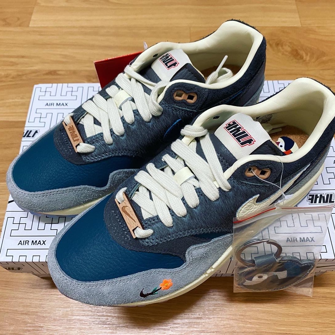 Nike x Kasina Air Max 1 SP Won-Ang Particle Grey 착용 스타일 - 1