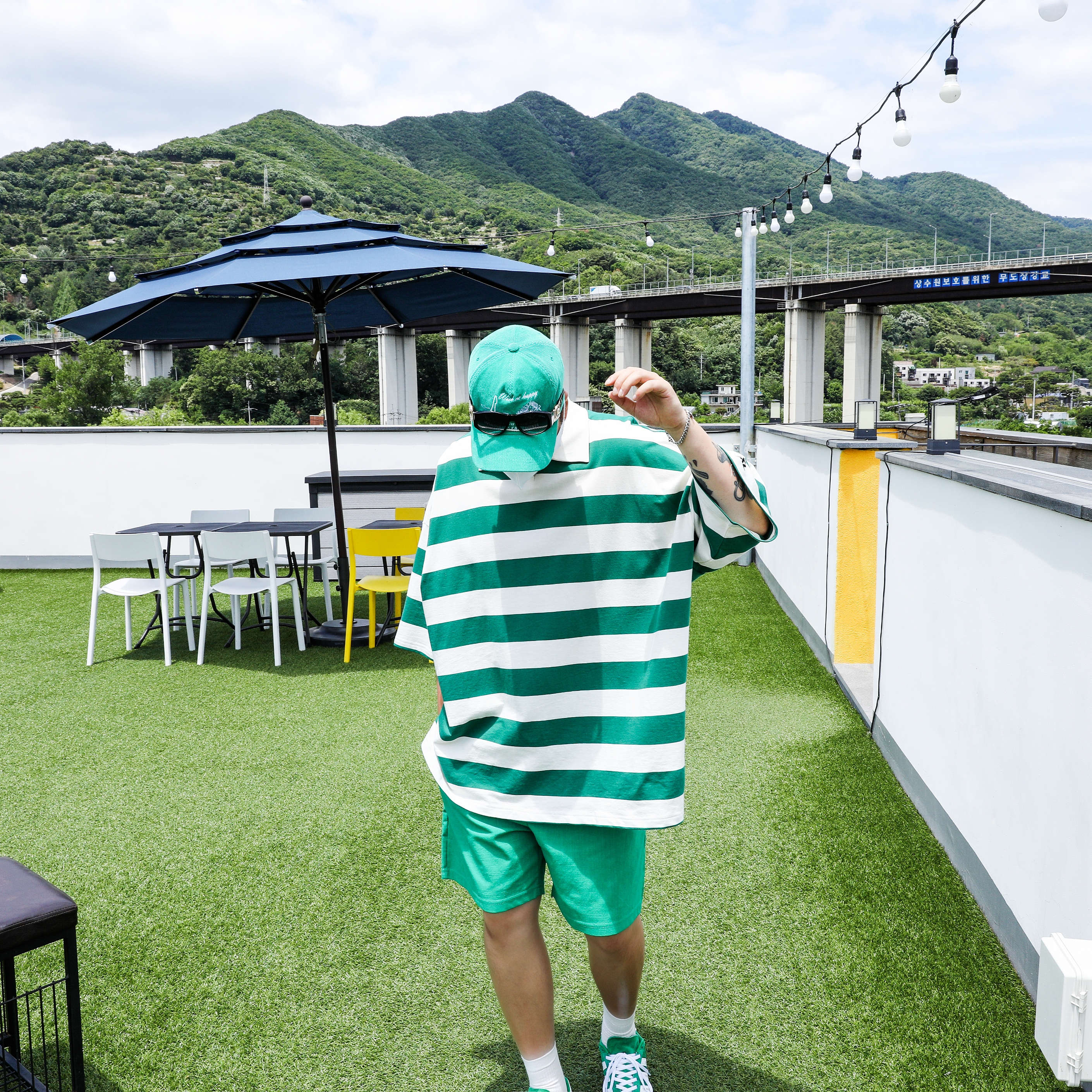 Adidas x Human Made Campus Green 착용 스타일 - 1