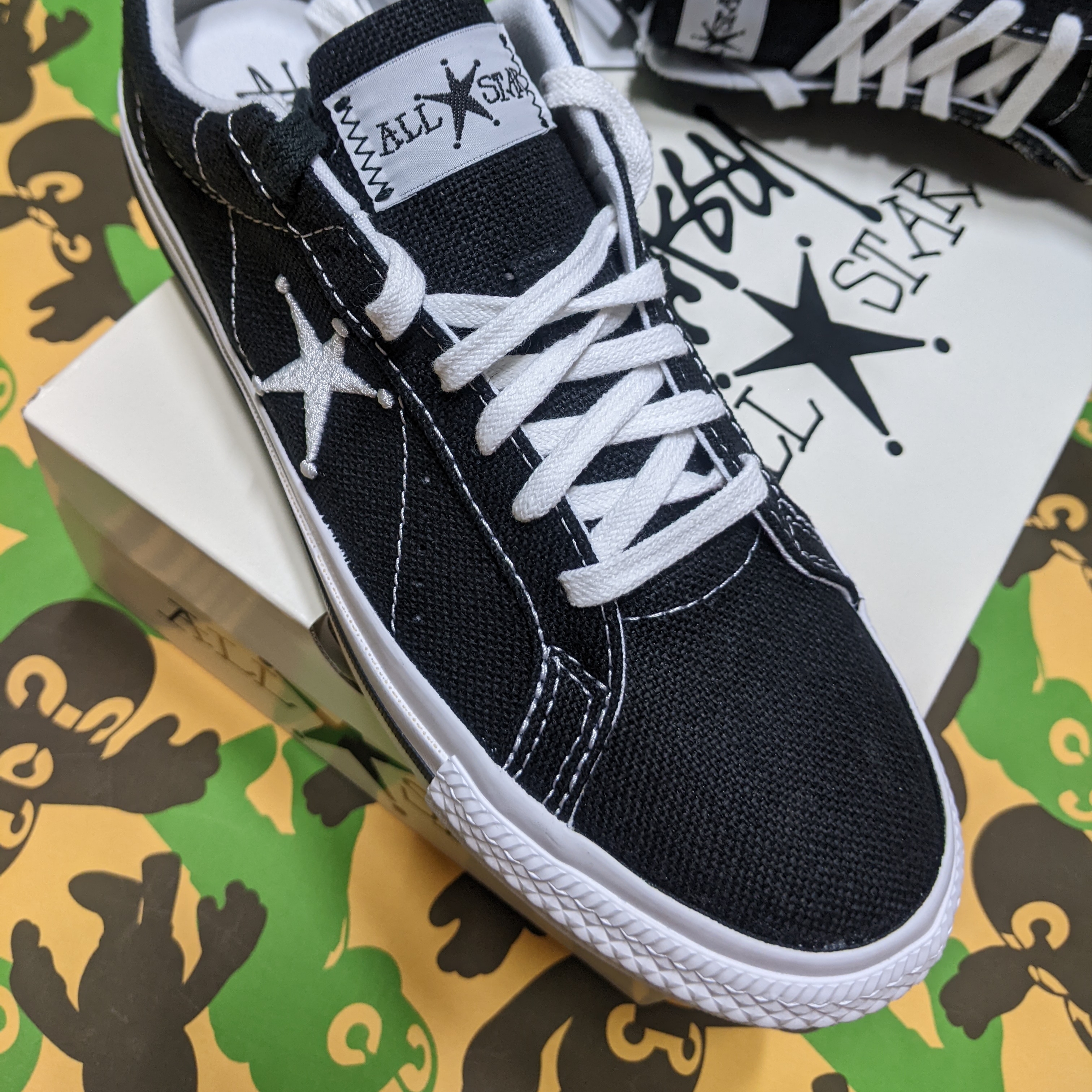 Converse x Stussy One Star Ox Black 착용 스타일 - 2