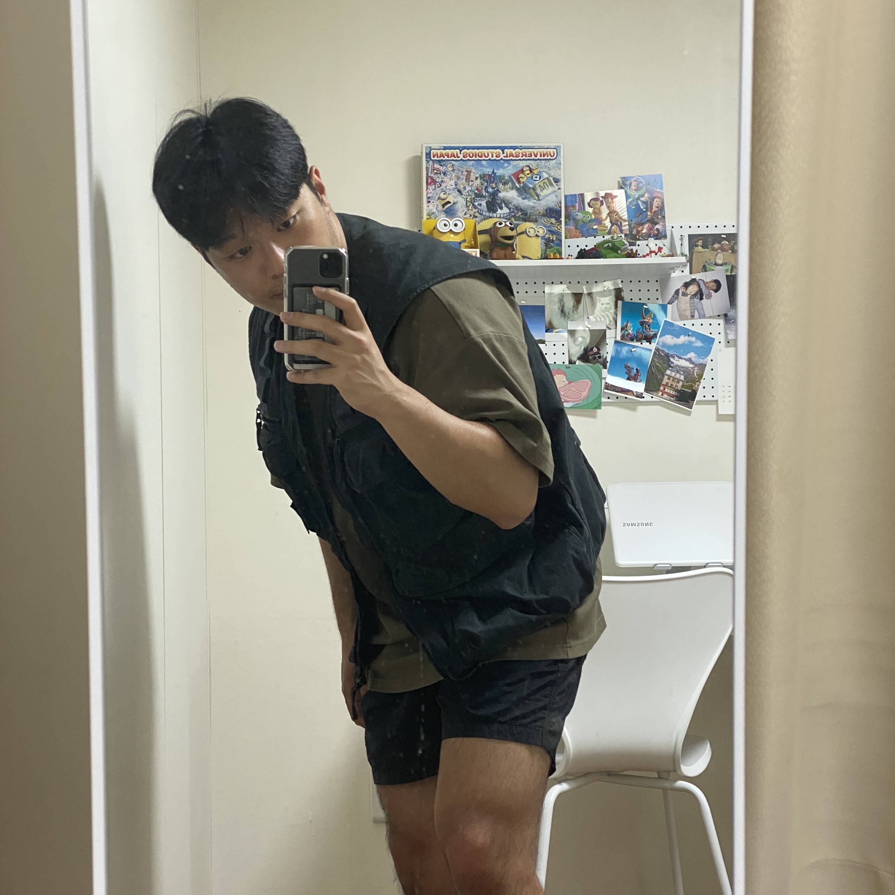 Supreme x Stone Island Camo Cargo Vest Black Camo - 19SS 착용 스타일 - 1