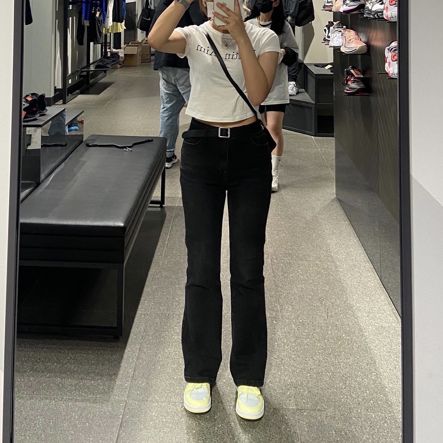 (W) Jordan 1 Low Citron Tint 착용 스타일 - 1
