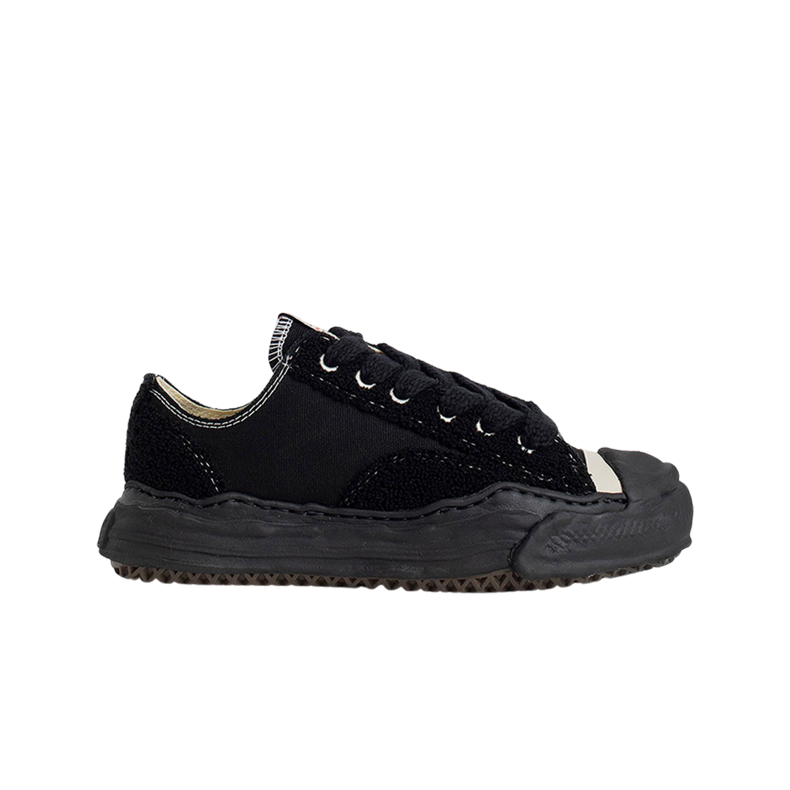 메종 미하라 야스히로 행크 OG 솔 셔닐 로우탑 스니커즈 블랙(Maison Mihara Yasuhiro Hank OG Sole Chenille Low-top Sneakers Black) - 1