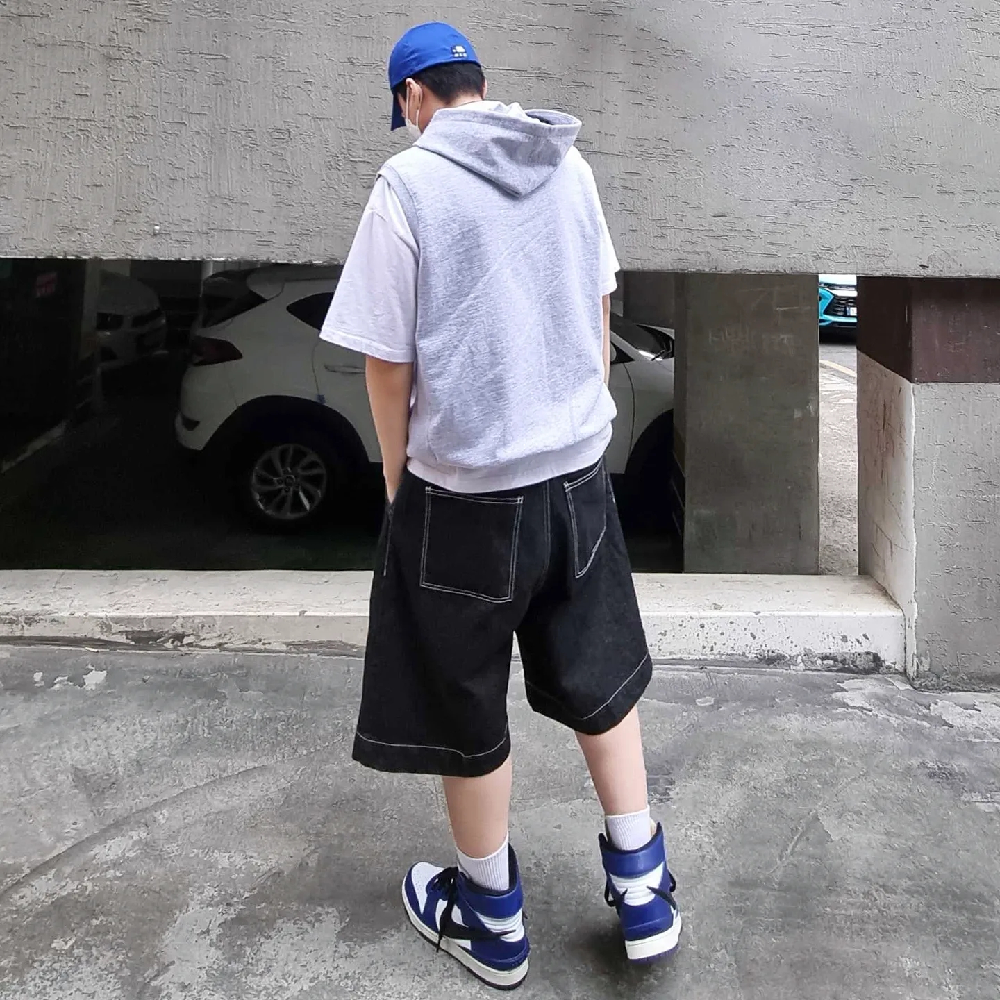 Nike x Ambush Dunk High Deep Royal Blue 착용 스타일 - 2