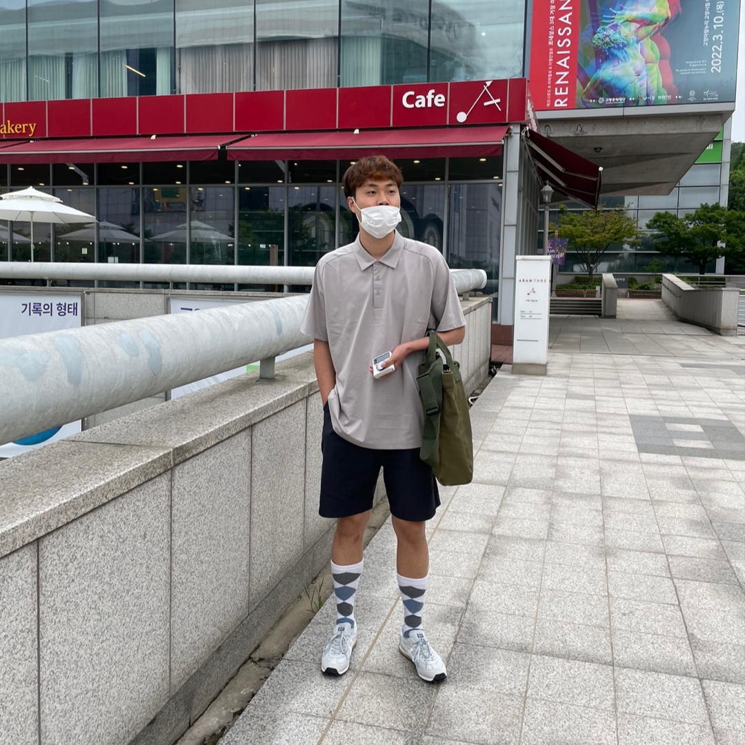 (W) Nike Daybreak Summit White, (W) Nike Daybreak Half Blue 착용 스타일 - 2