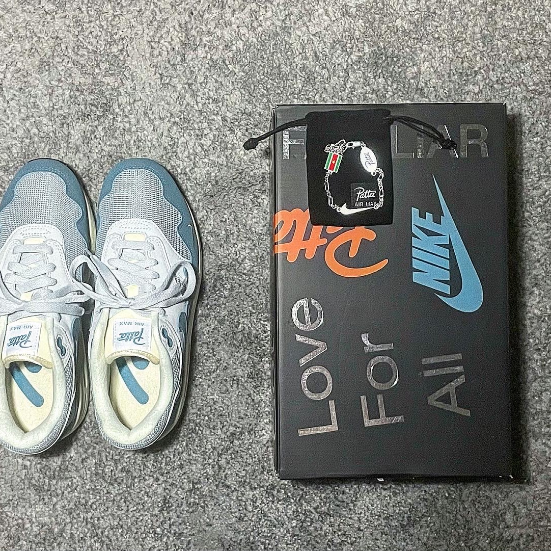 Nike x Patta Air Max 1 Noise Aqua 착용 스타일 - 3