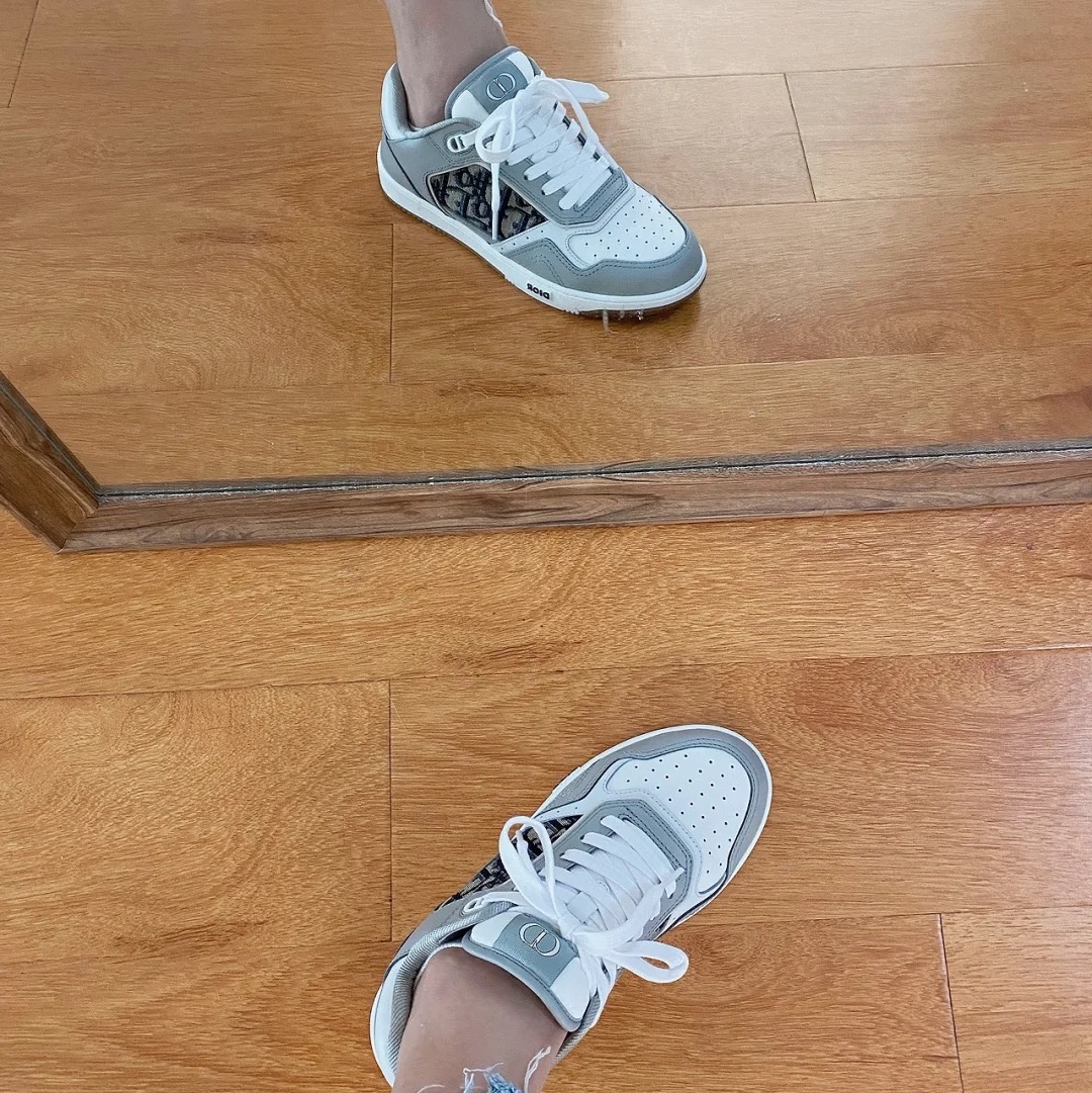 Dior B27 Low-Top Sneakers Gray 착용 스타일 - 4