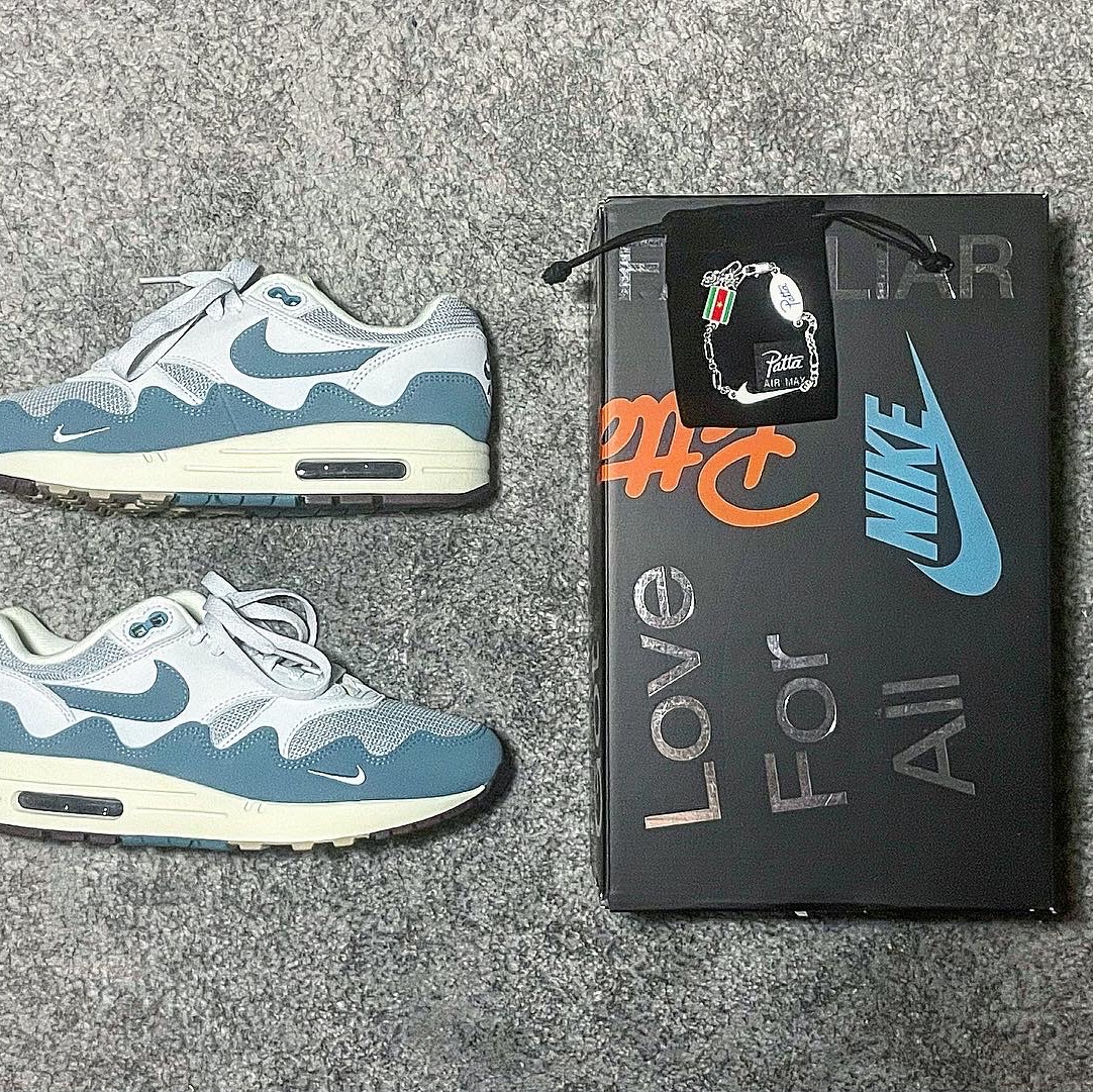 Nike x Patta Air Max 1 Noise Aqua 착용 스타일 - 2