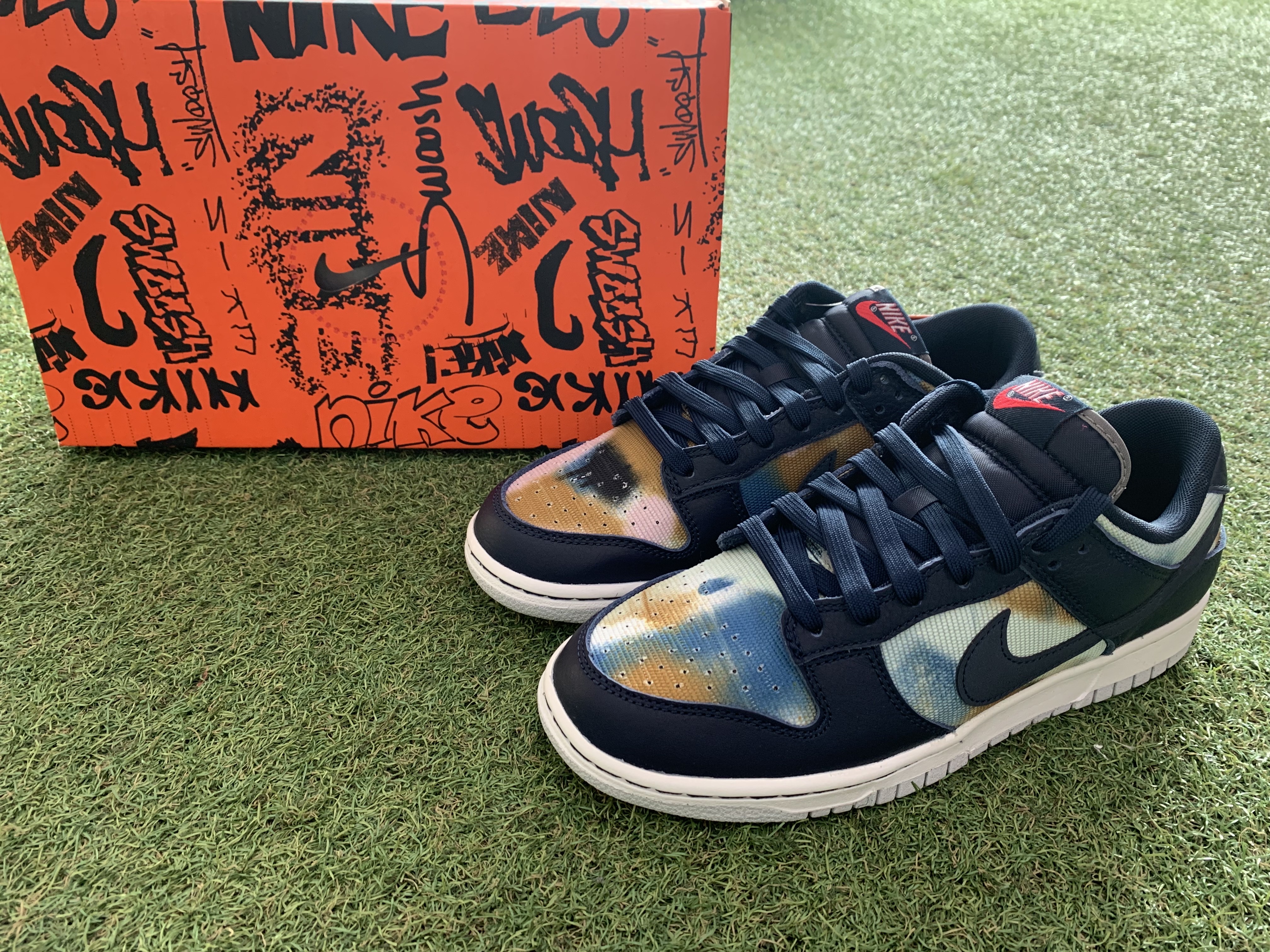 Nike Dunk Low Retro PRM Obsidian Graffiti 착용 스타일 - 1
