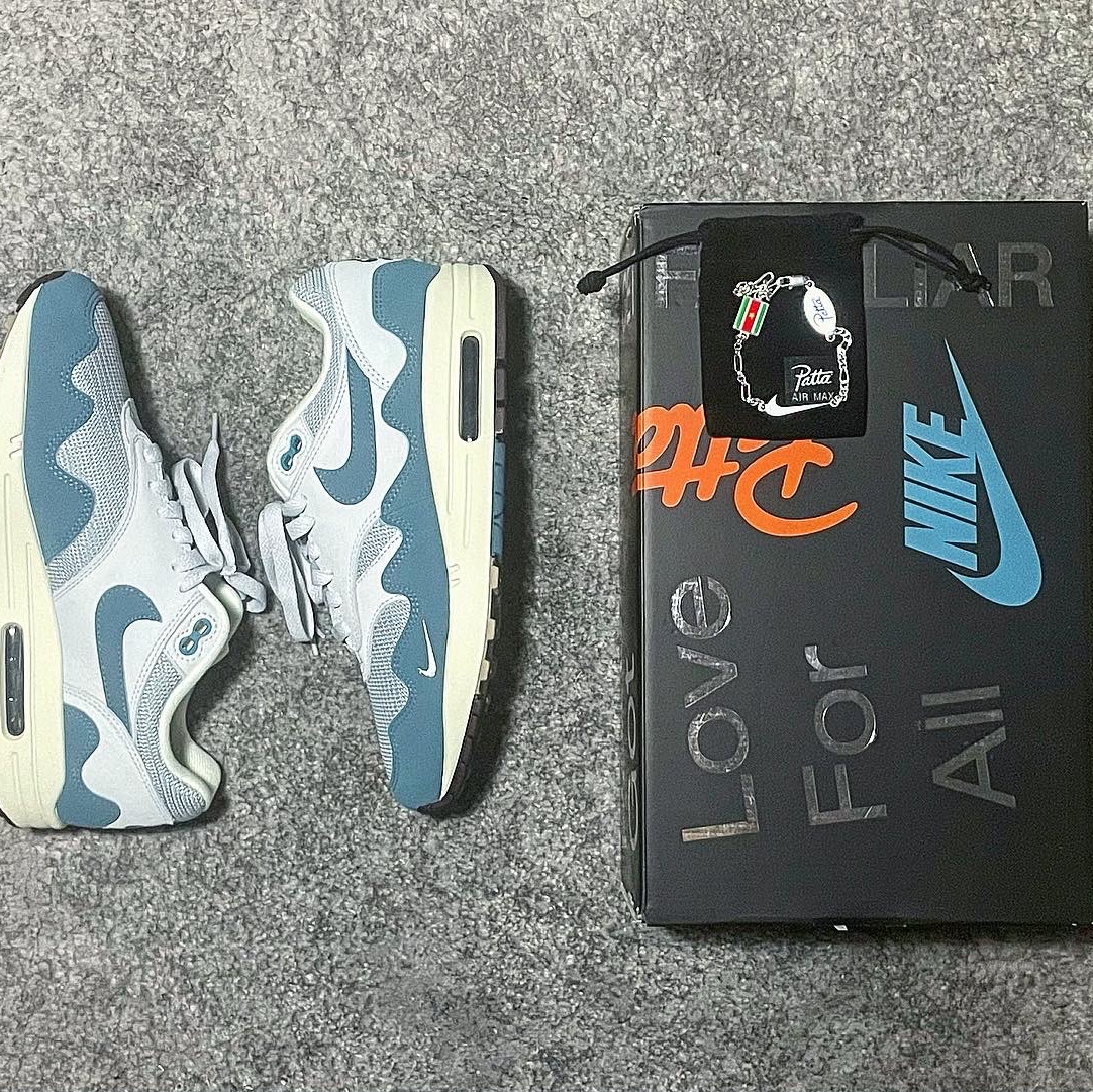 Nike x Patta Air Max 1 Noise Aqua 착용 스타일 - 1