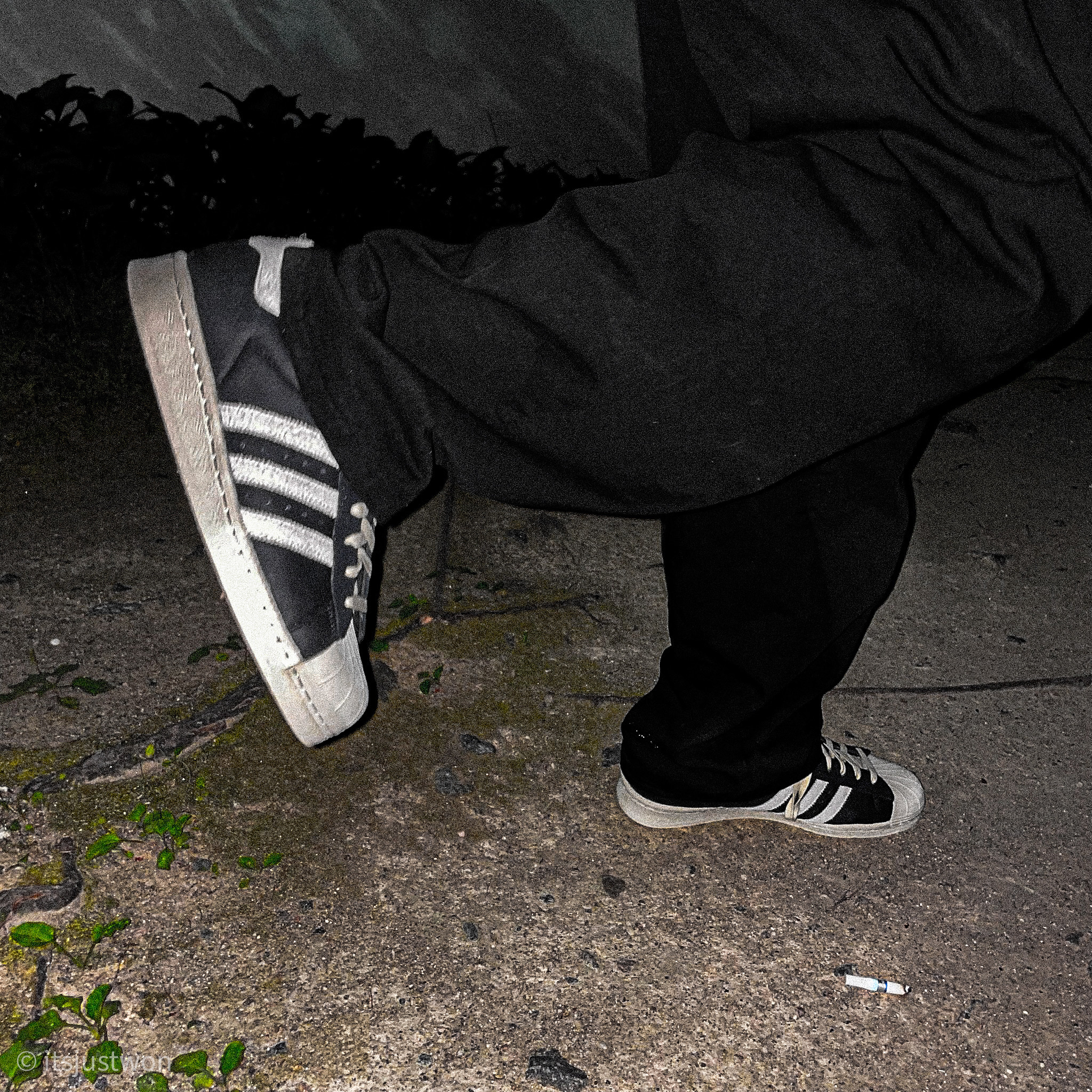 Adidas Superstar 82 Black White 착용 스타일