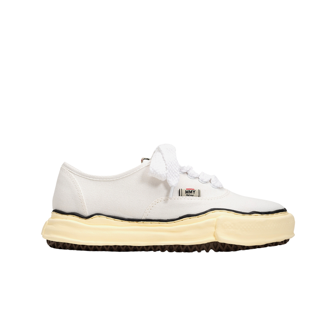 메종 미하라 야스히로 베이커 OG 솔 오버다이드 캔버스 로우탑 스니커즈 화이트(Maison Mihara Yasuhiro Baker OG Sole OD Canvas Low-top Sneakers White)