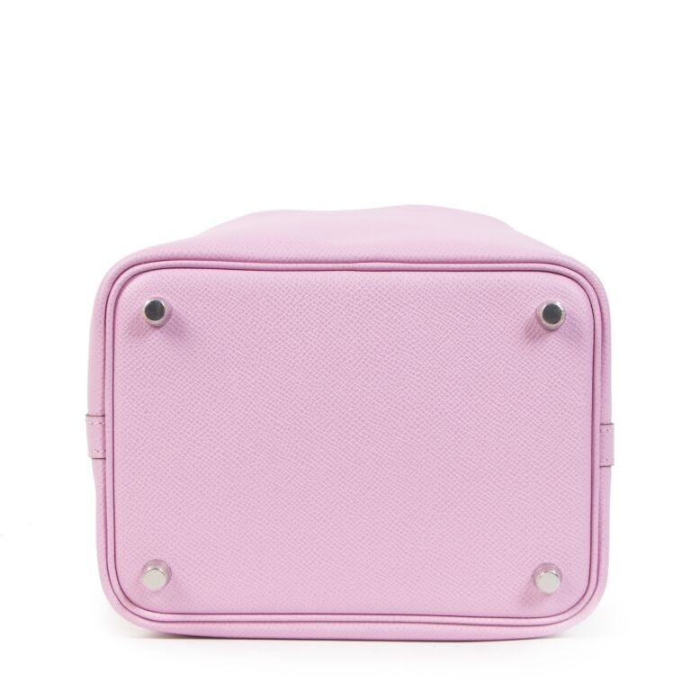 Hermes Picotin Lock 22 Bag Tressage Epsom & Palladium Mauve Sylvestre 착용 스타일 - 3