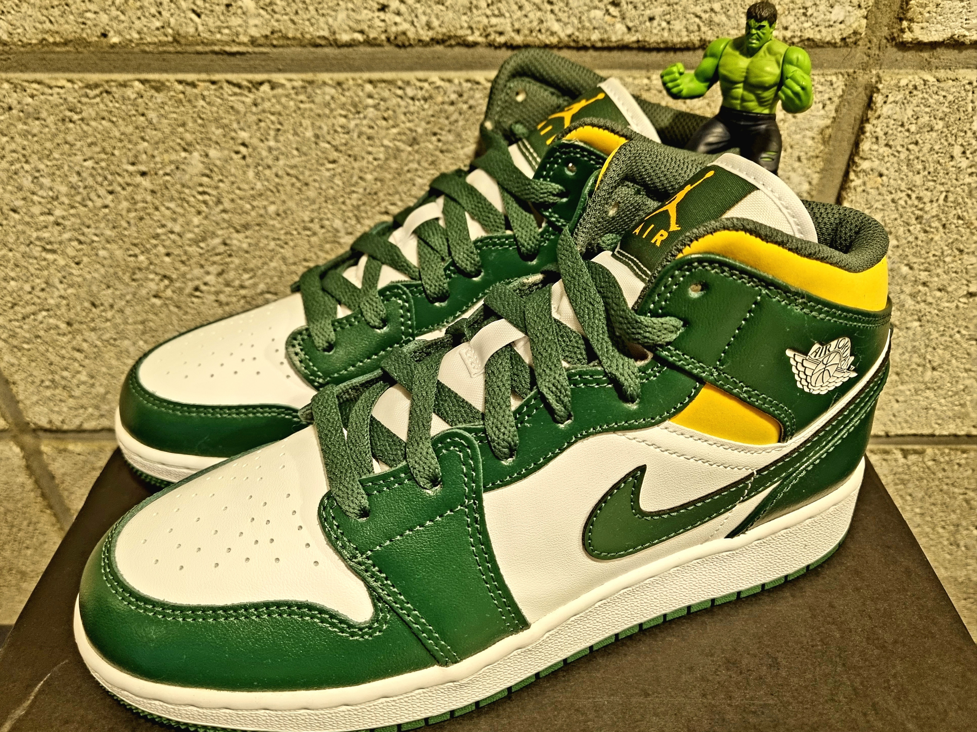 (GS) Jordan 1 Mid Sonics 2021 착용 스타일 - 1