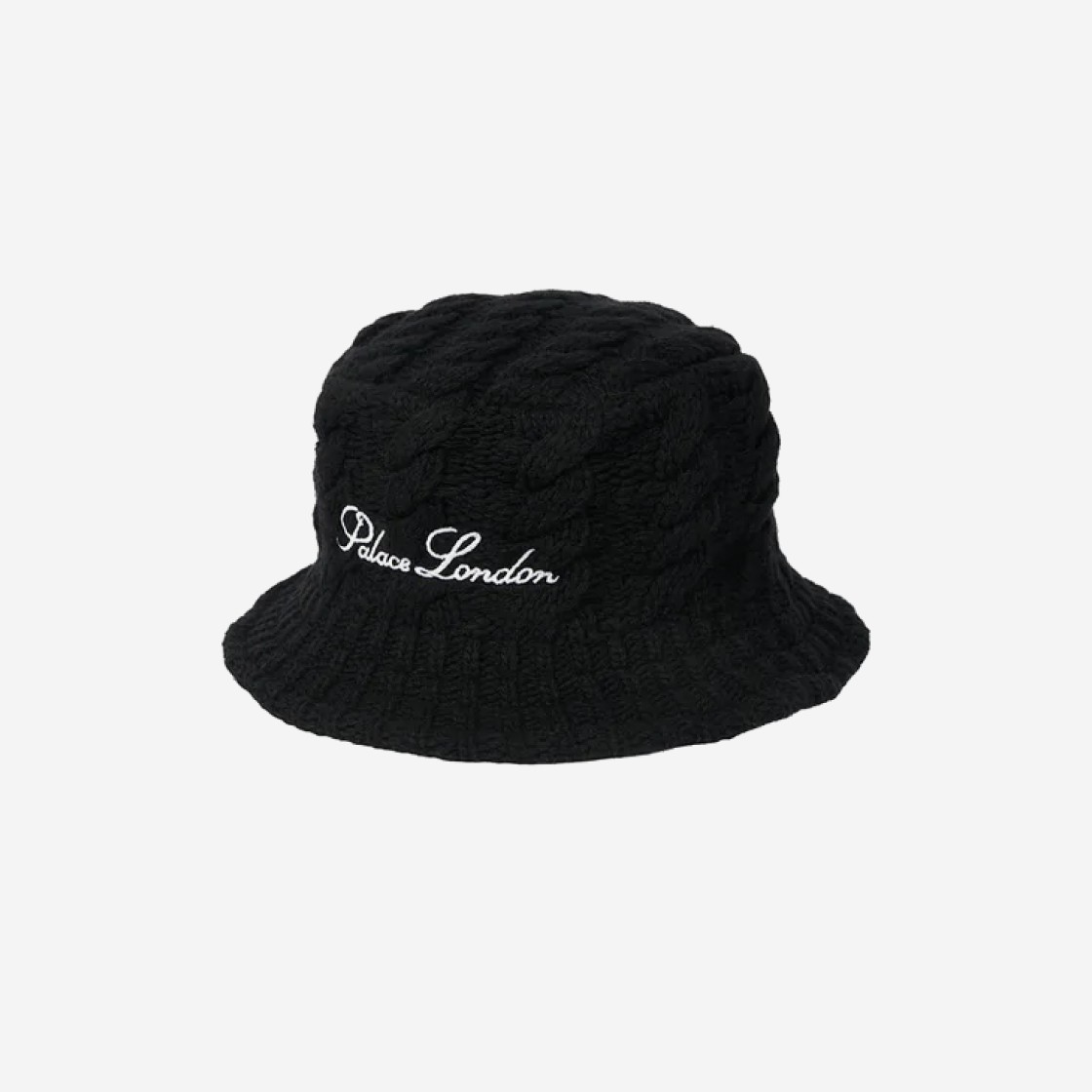 Palace Cable Knit Bucket Hat Black - 22SS 상세 이미지 1