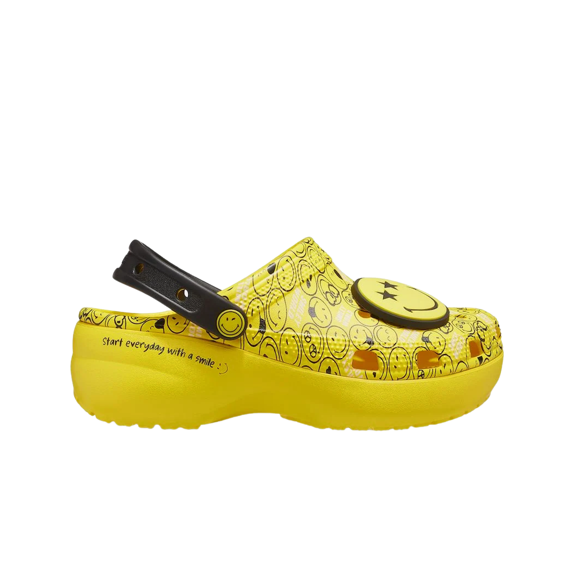 (W) 크록스 x 스마일리 클래식 플랫폼 클로그((W) Crocs x Smiley Classic Platform Clog) - 1