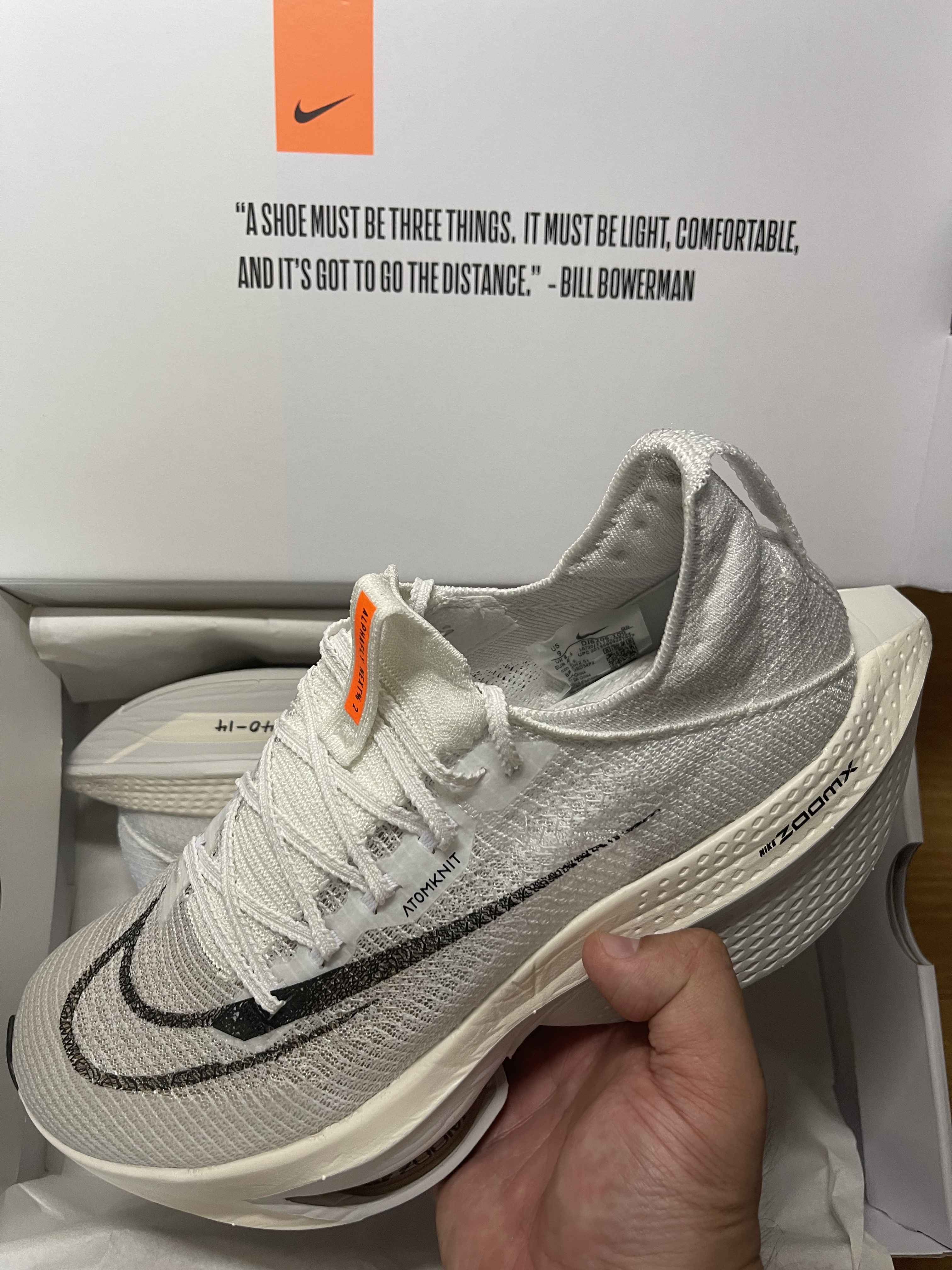 Nike Air Zoom Alphafly Next% 2 Proto White 착용 스타일 - 4