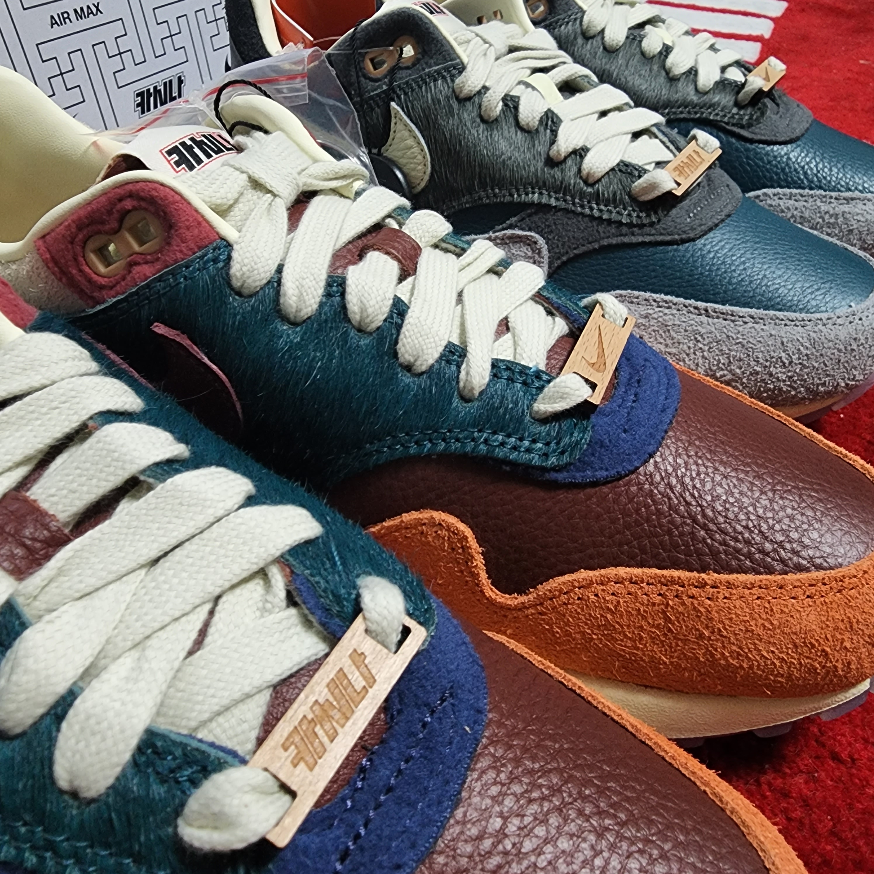 Nike x Kasina Air Max 1 SP Won-Ang Particle Grey, Nike x Kasina Air Max 1 SP Won-Ang Orange 착용 스타일 - 2