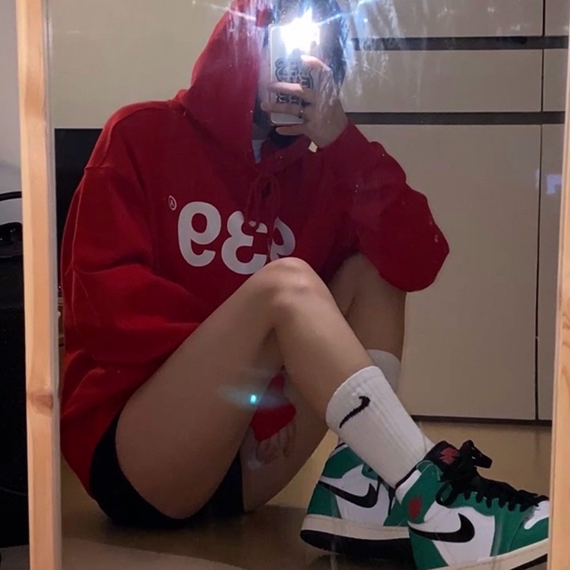 (W) Jordan 1 Retro High OG Lucky Green 착용 스타일