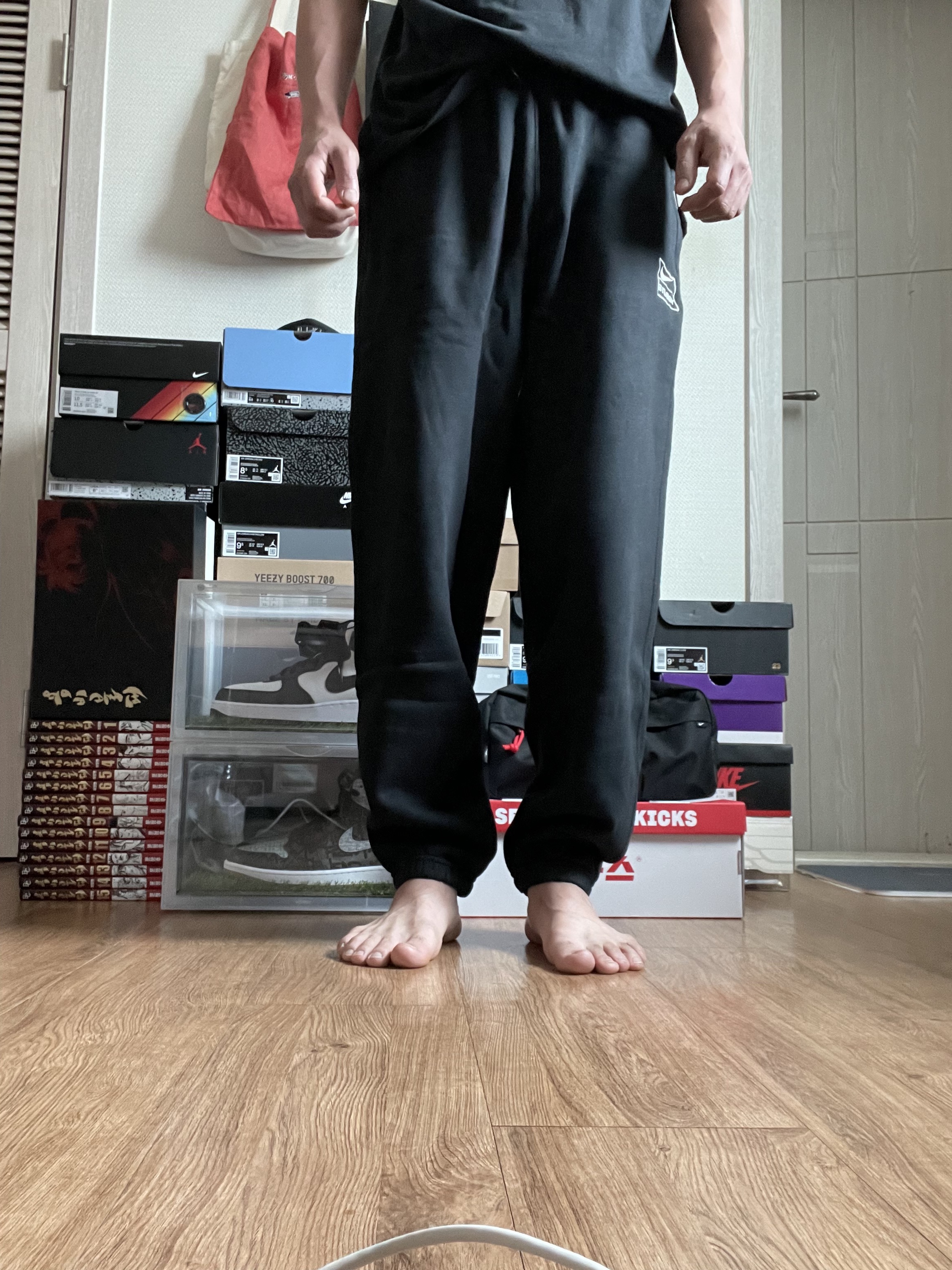 Nike x Stussy NRG RA Washed Fleece Pants Black (DN4030-010) 착용 스타일 - 2