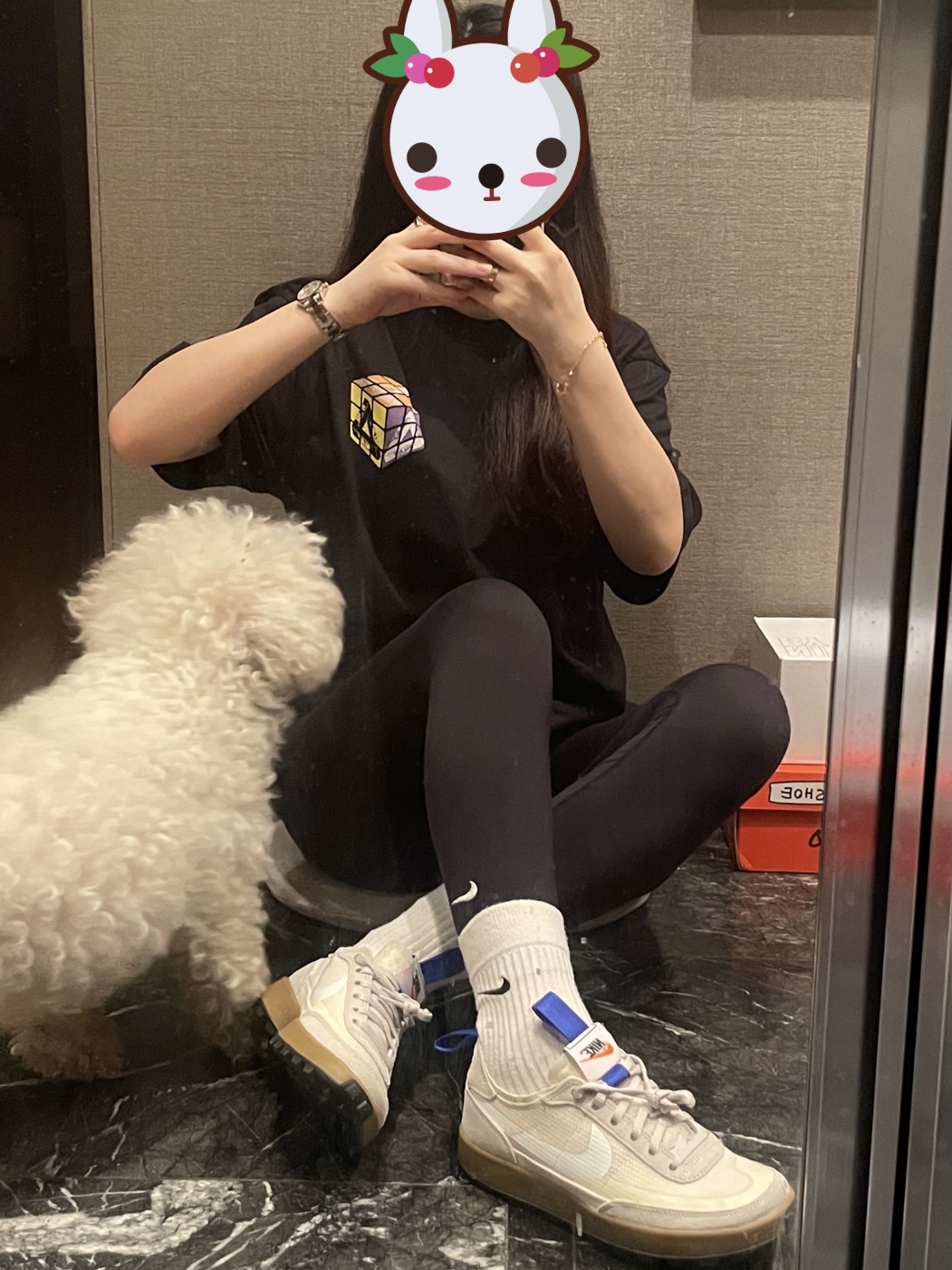 Palace Don't Be Square T-Shirt Black - 22SS, Nike x Tom Sachs General Purpose Shoe Light Cream 착용 스타일 - 1