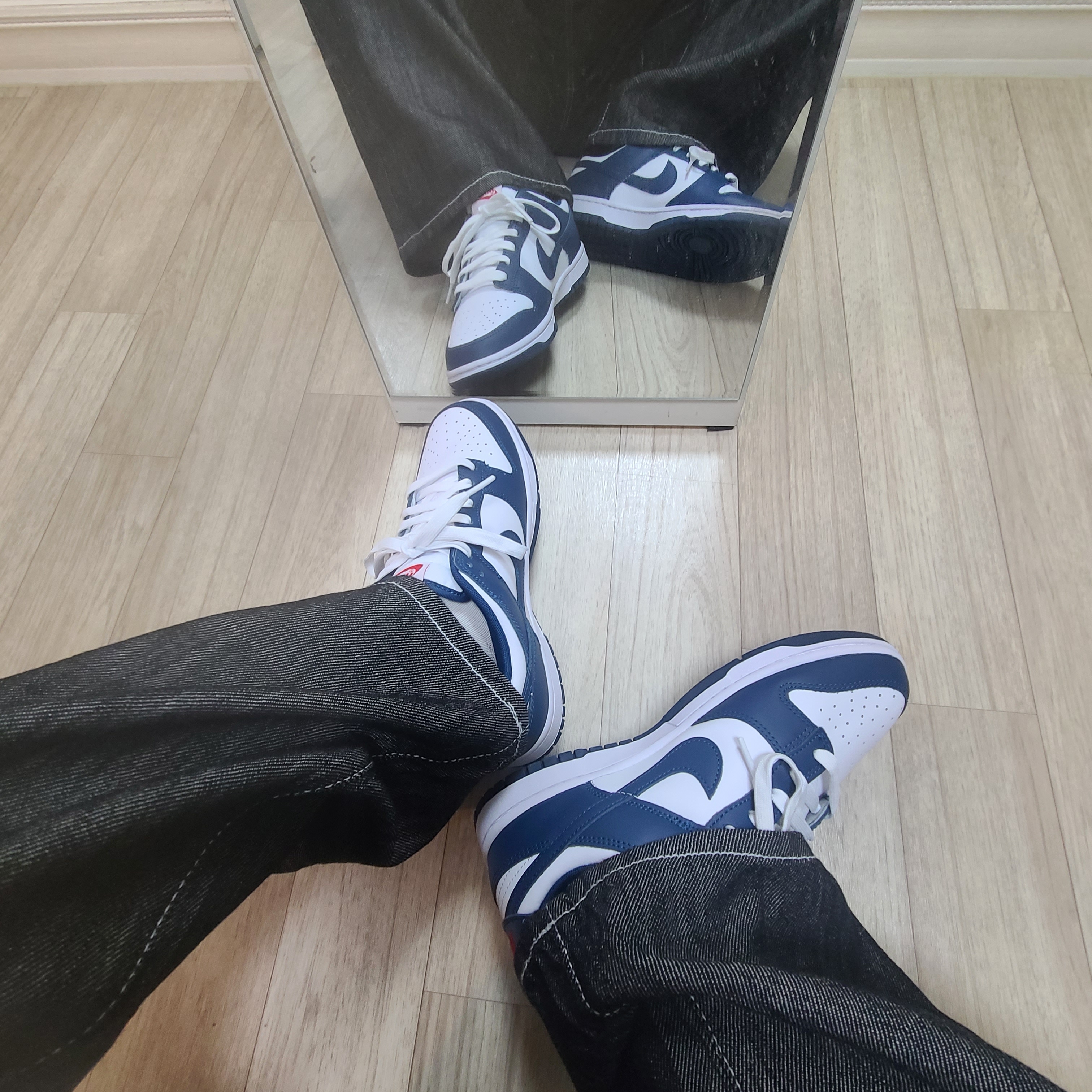 Nike Dunk Low Retro Valerian Blue 착용 스타일 - 2