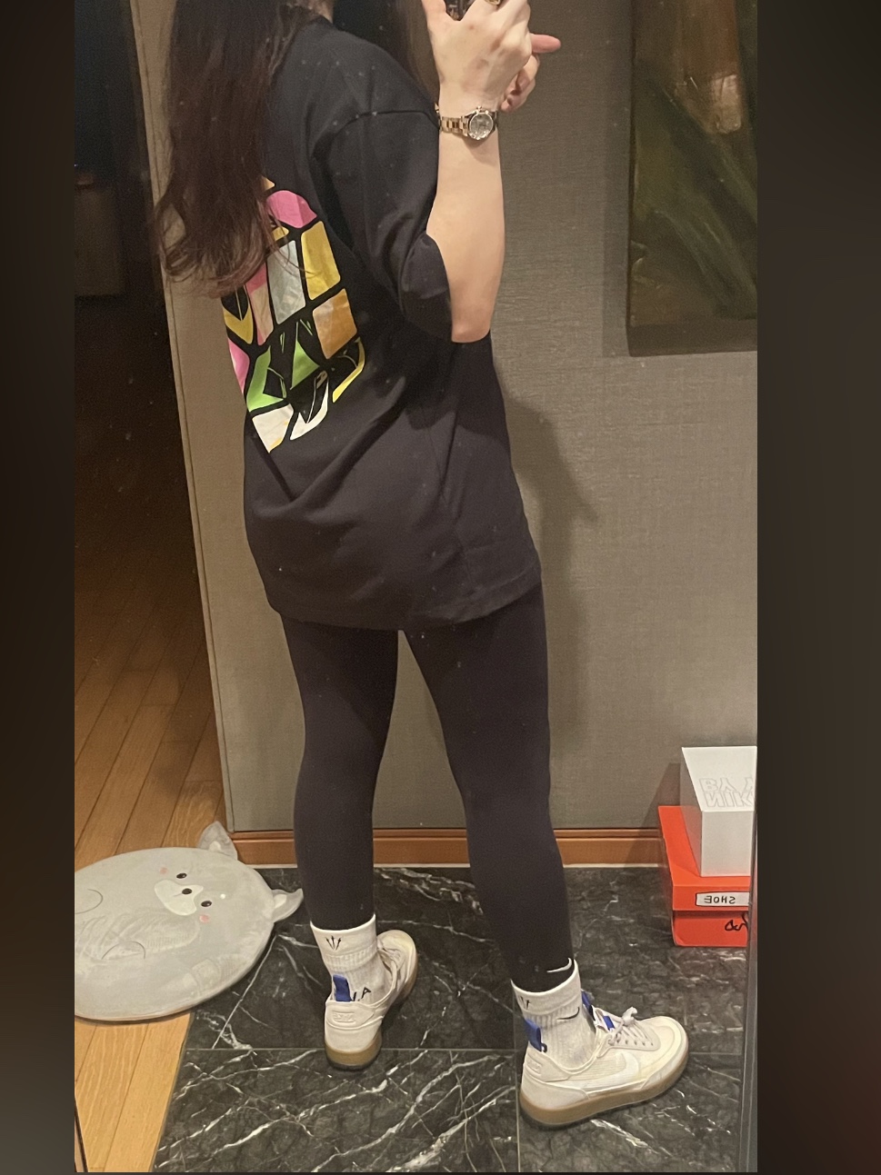 Palace Don't Be Square T-Shirt Black - 22SS, Nike x Tom Sachs General Purpose Shoe Light Cream 착용 스타일 - 3