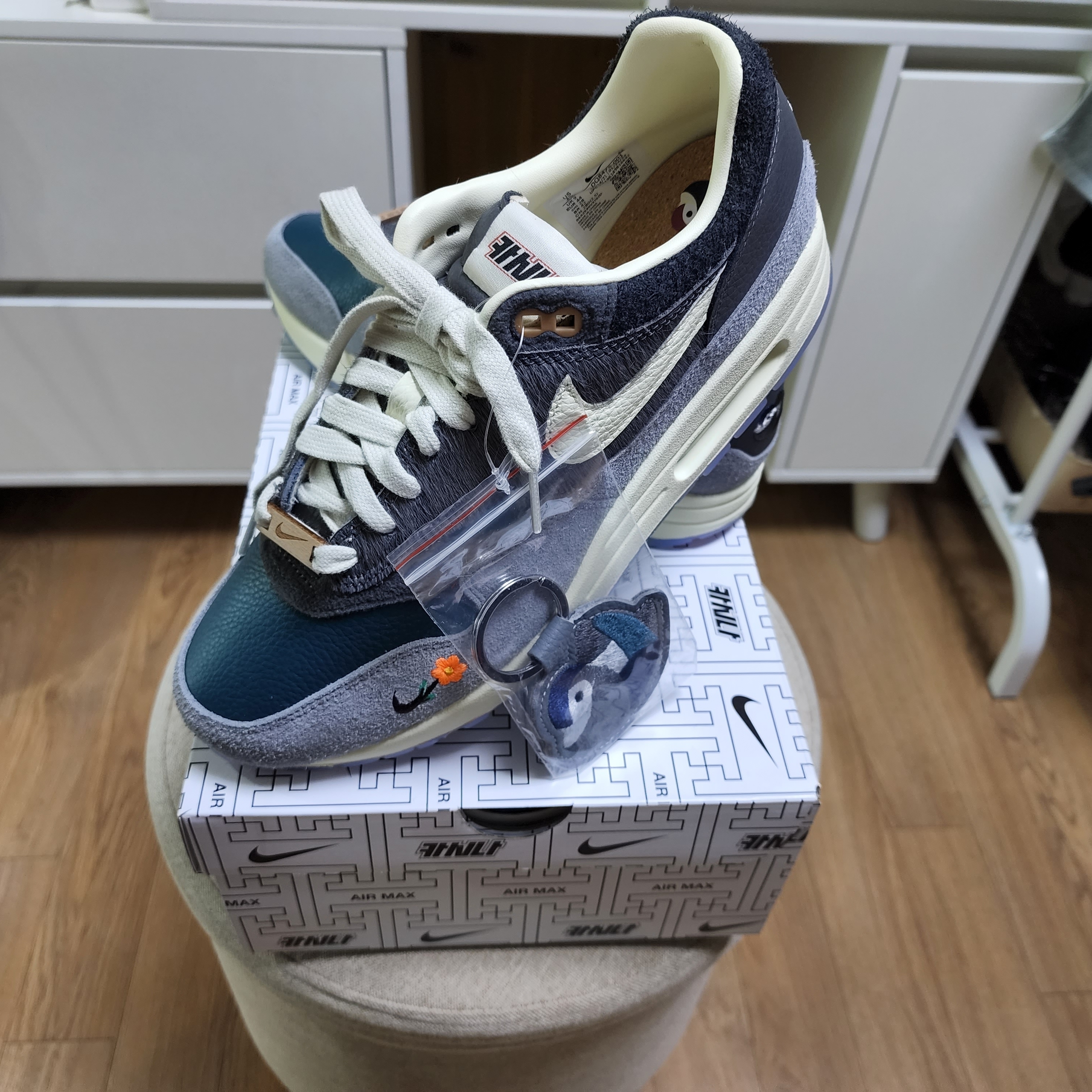 Nike x Kasina Air Max 1 SP Won-Ang Particle Grey 착용 스타일 - 2