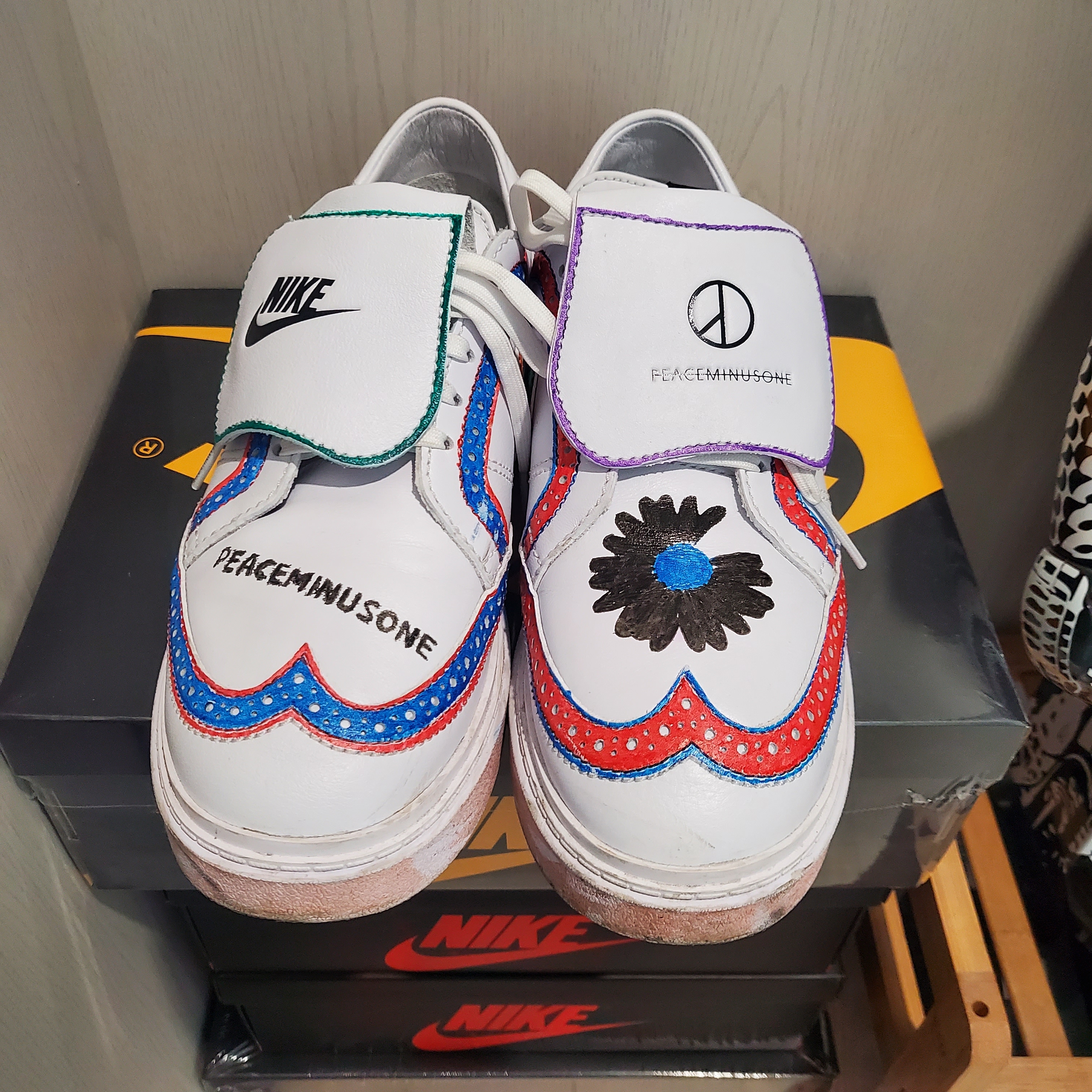 Nike x Peaceminusone Kwondo1 White 착용 스타일 - 2