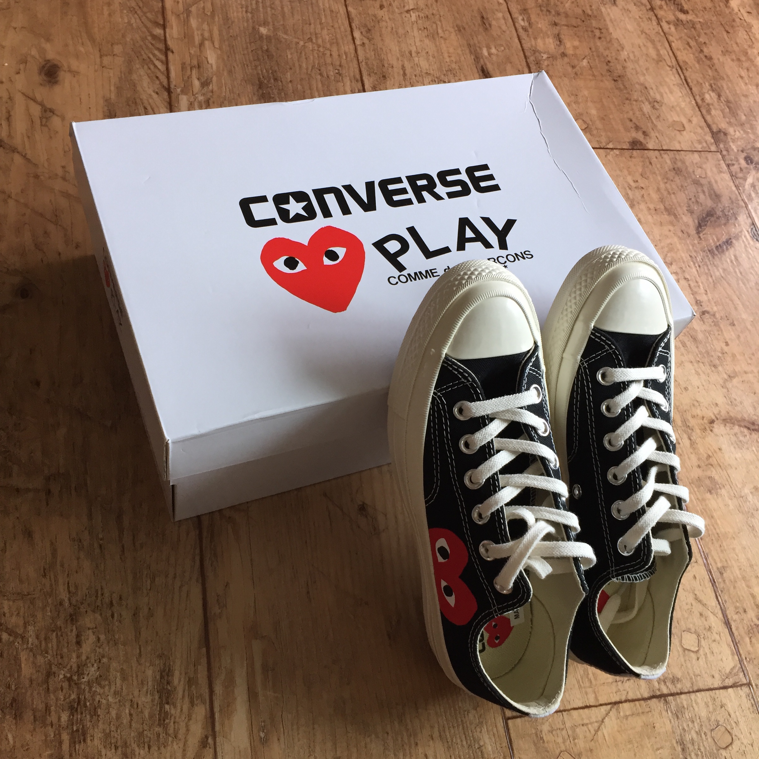 Converse x Play Comme des Garcons Chuck 70 Ox Black 착용 스타일