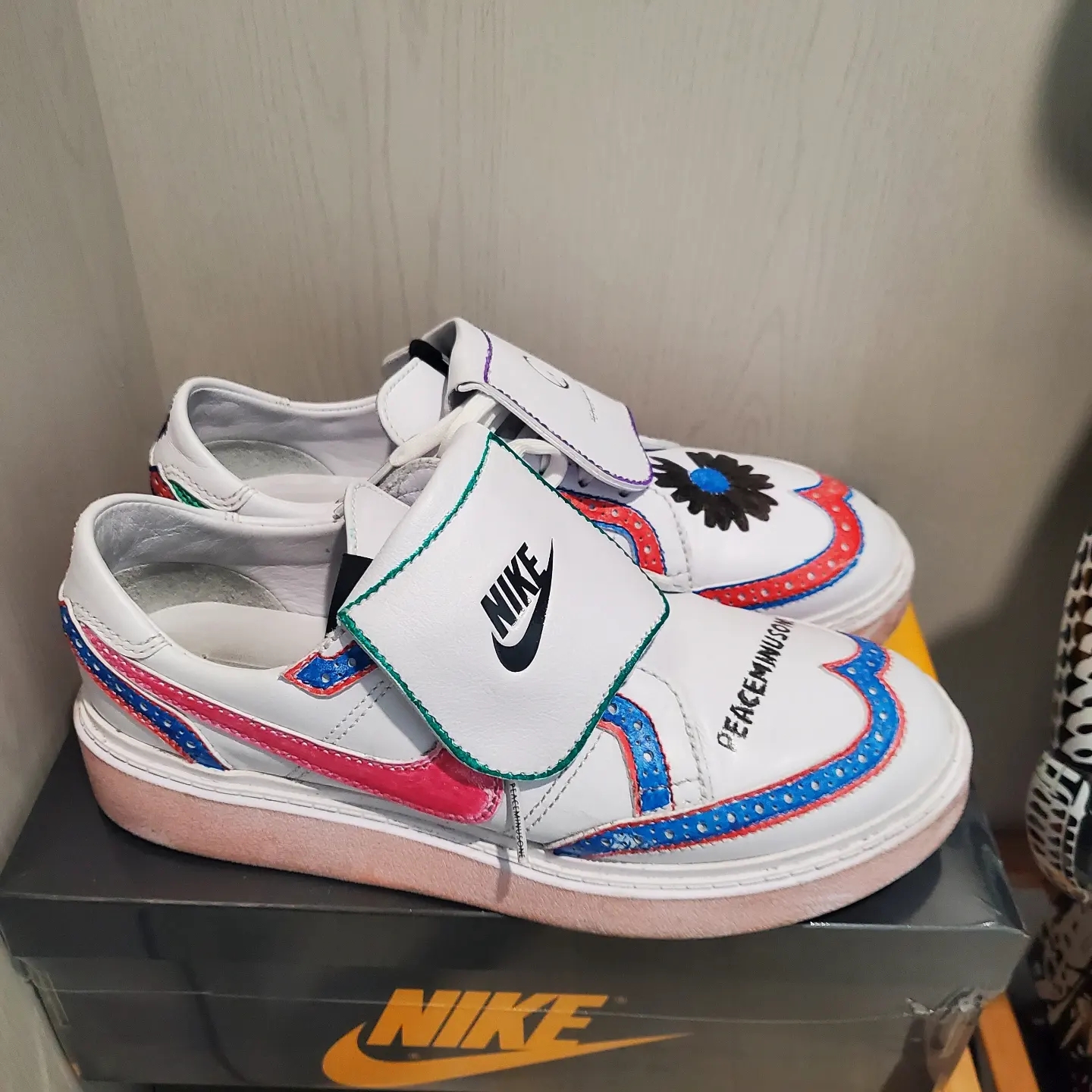 Nike x Peaceminusone Kwondo1 White 착용 스타일 - 1