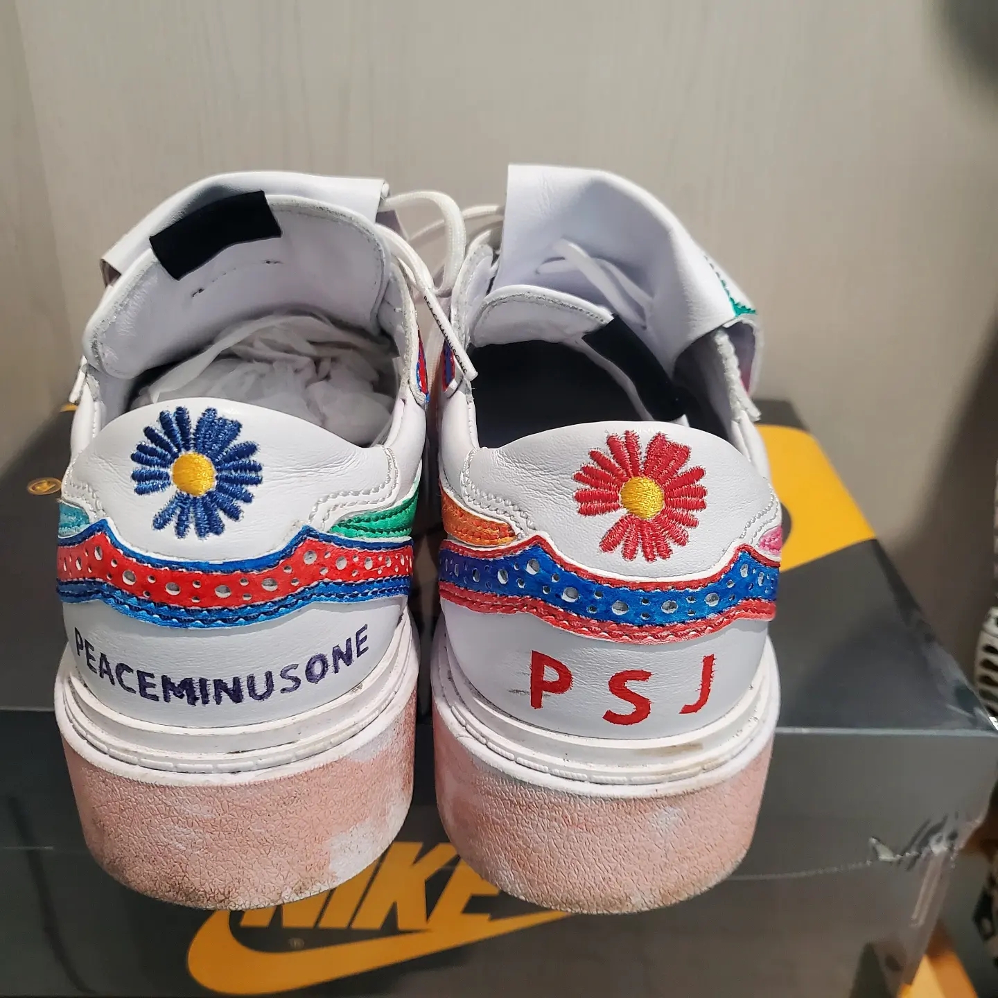 Nike x Peaceminusone Kwondo1 White 착용 스타일 - 3