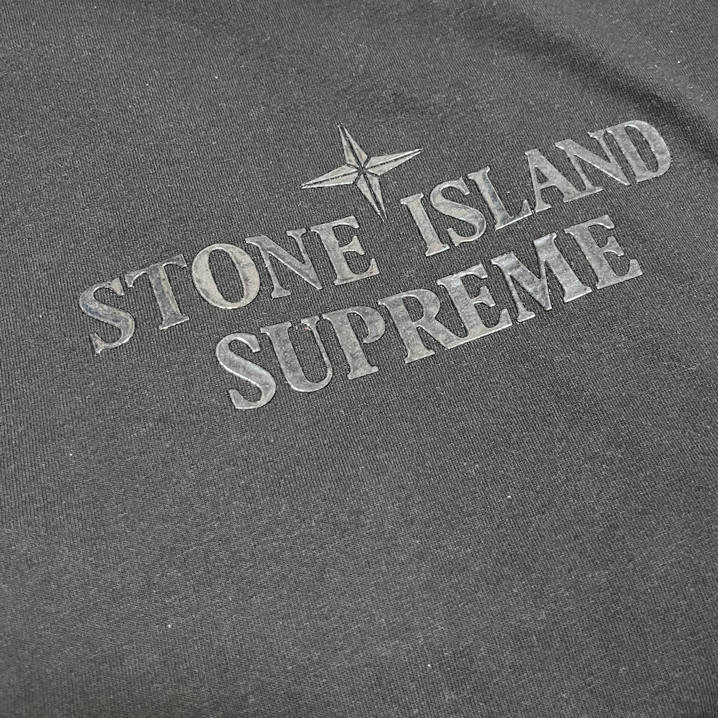 Supreme x Stone Island S/S Top Black - 22SS 착용 스타일 - 3