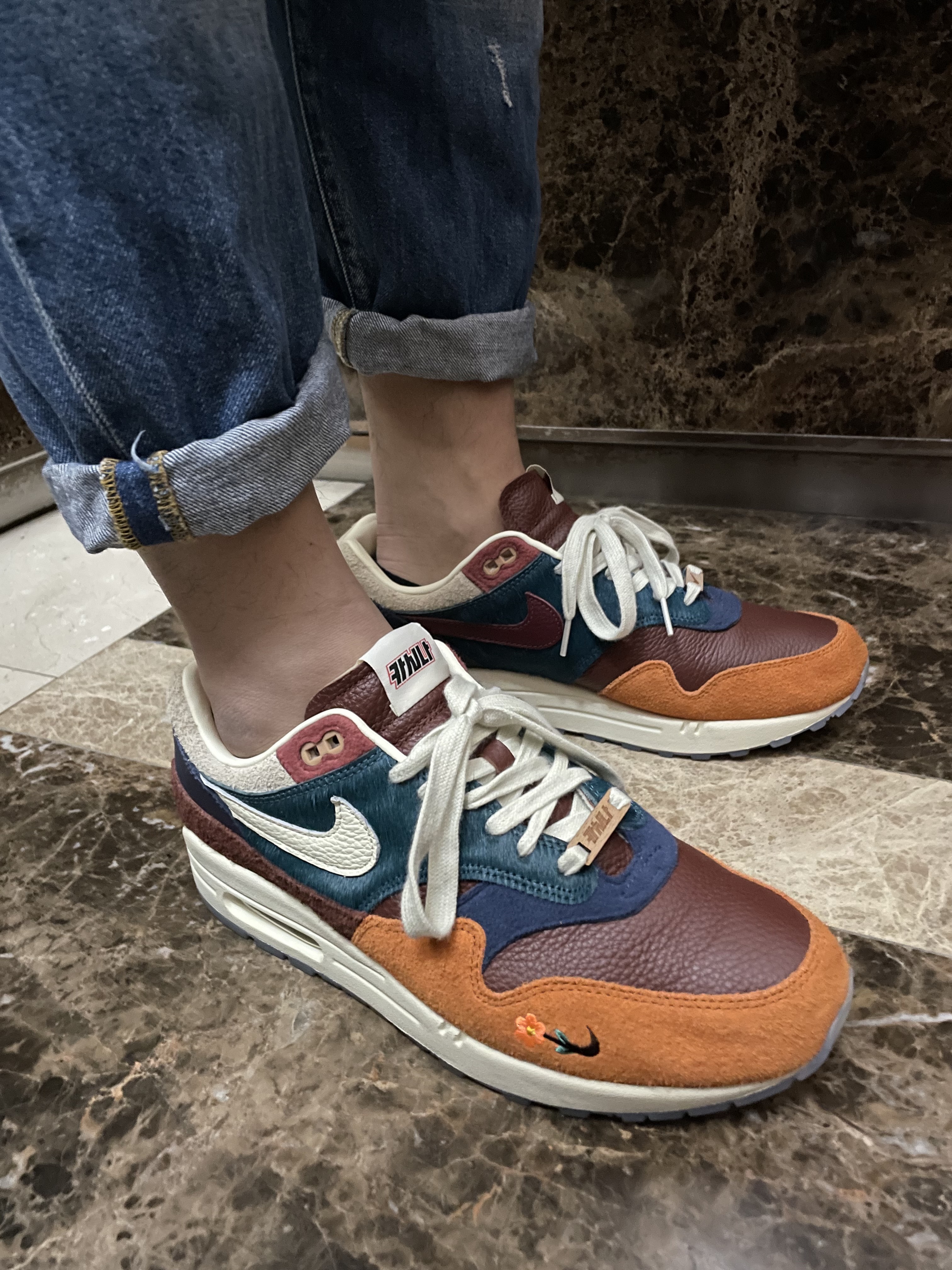 Nike x Kasina Air Max 1 SP Won-Ang Orange 착용 스타일 - 3