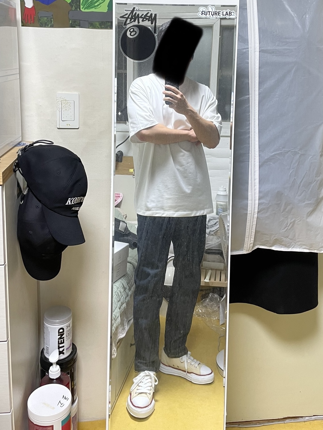 Maison Mihara Yasuhiro Peterson OG Sole Canvas Low-top Sneakers Natural 착용 스타일 - 3