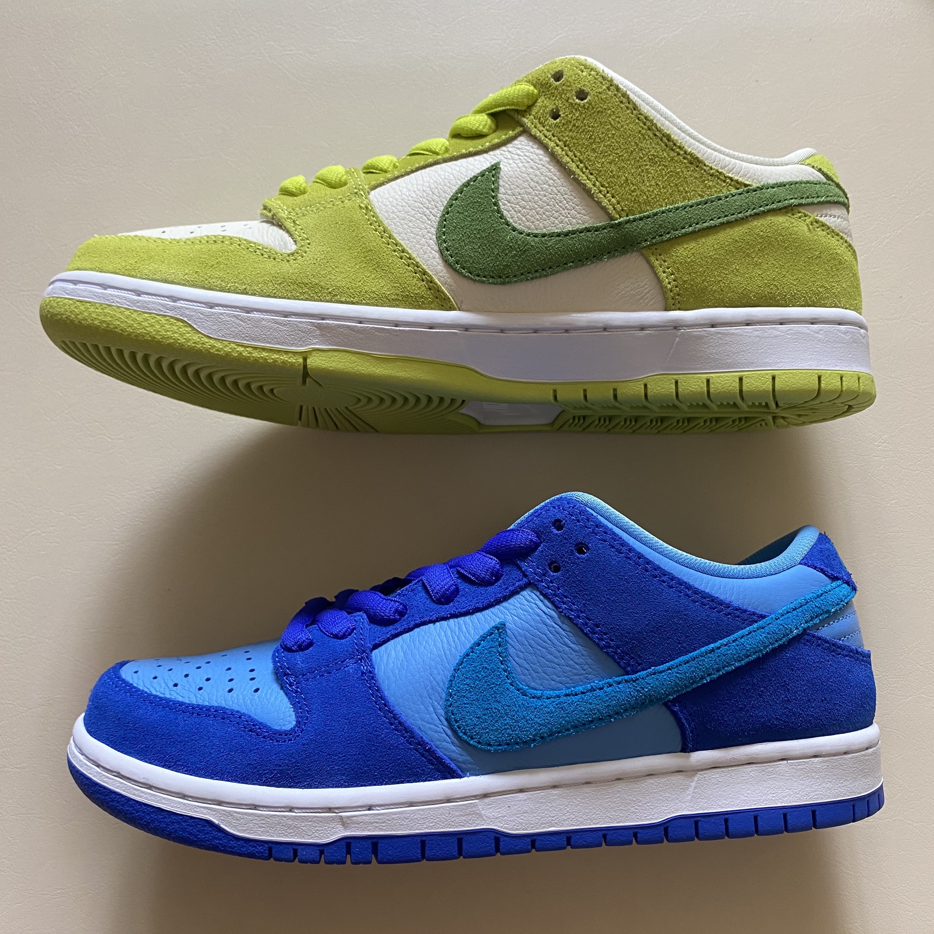 Nike SB Dunk Low Pro Blue Raspberry, Nike SB Dunk Low Pro Sour Apple 착용 스타일