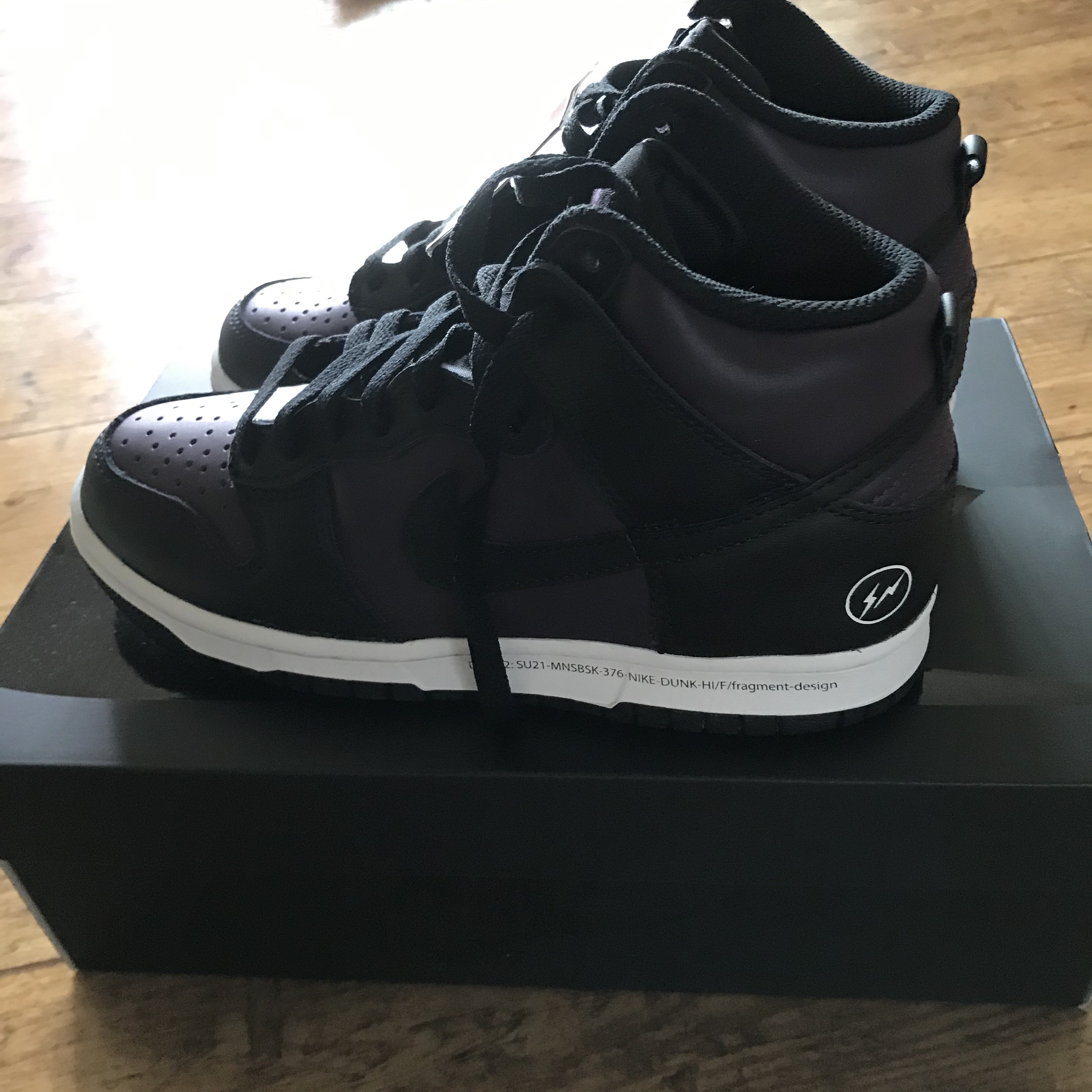 Nike x Fragment Dunk High Black 착용 스타일