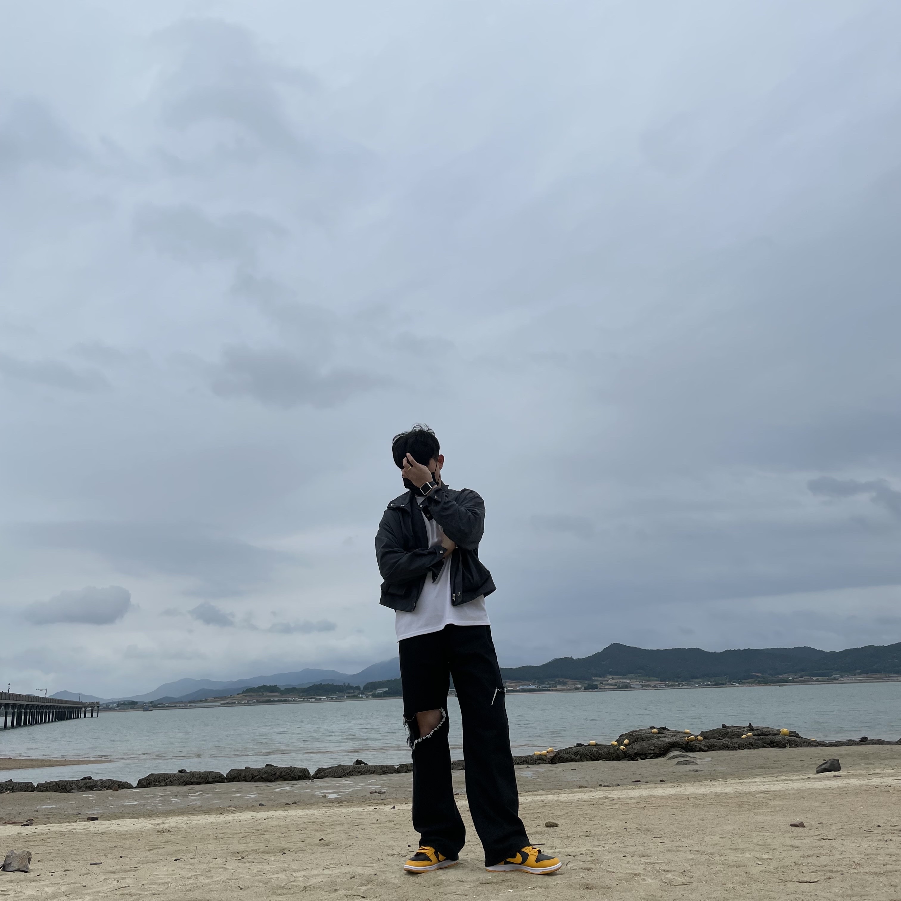 Nike Dunk Low Retro Championship Goldenrod 착용 스타일