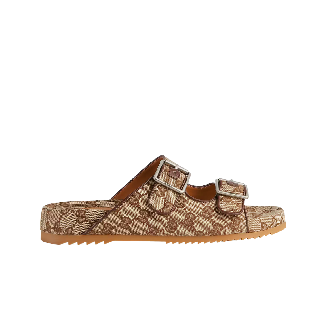 구찌 스트랩 슬라이드 샌들 베이지 에보니(Gucci Strap Slide Sandal Beige Ebony)