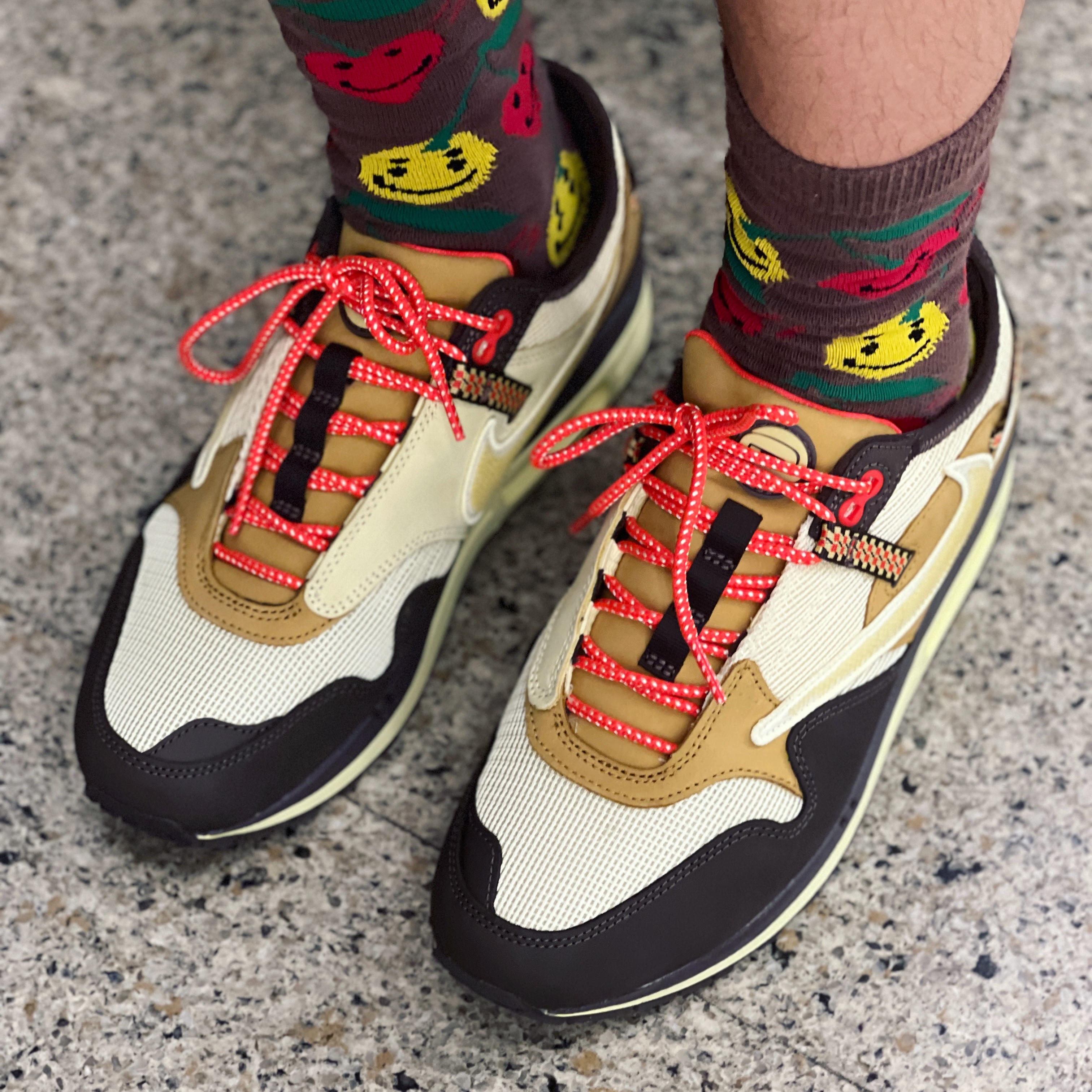 Nike x Travis Scott Air Max 1 Cact.us Brown 착용 스타일