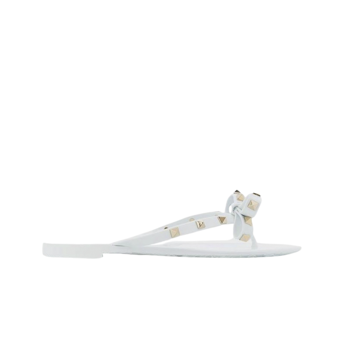 (W) 발렌티노 러버 락스터드 통 화이트((W) Valentino Rubber Rockstud Thong White)