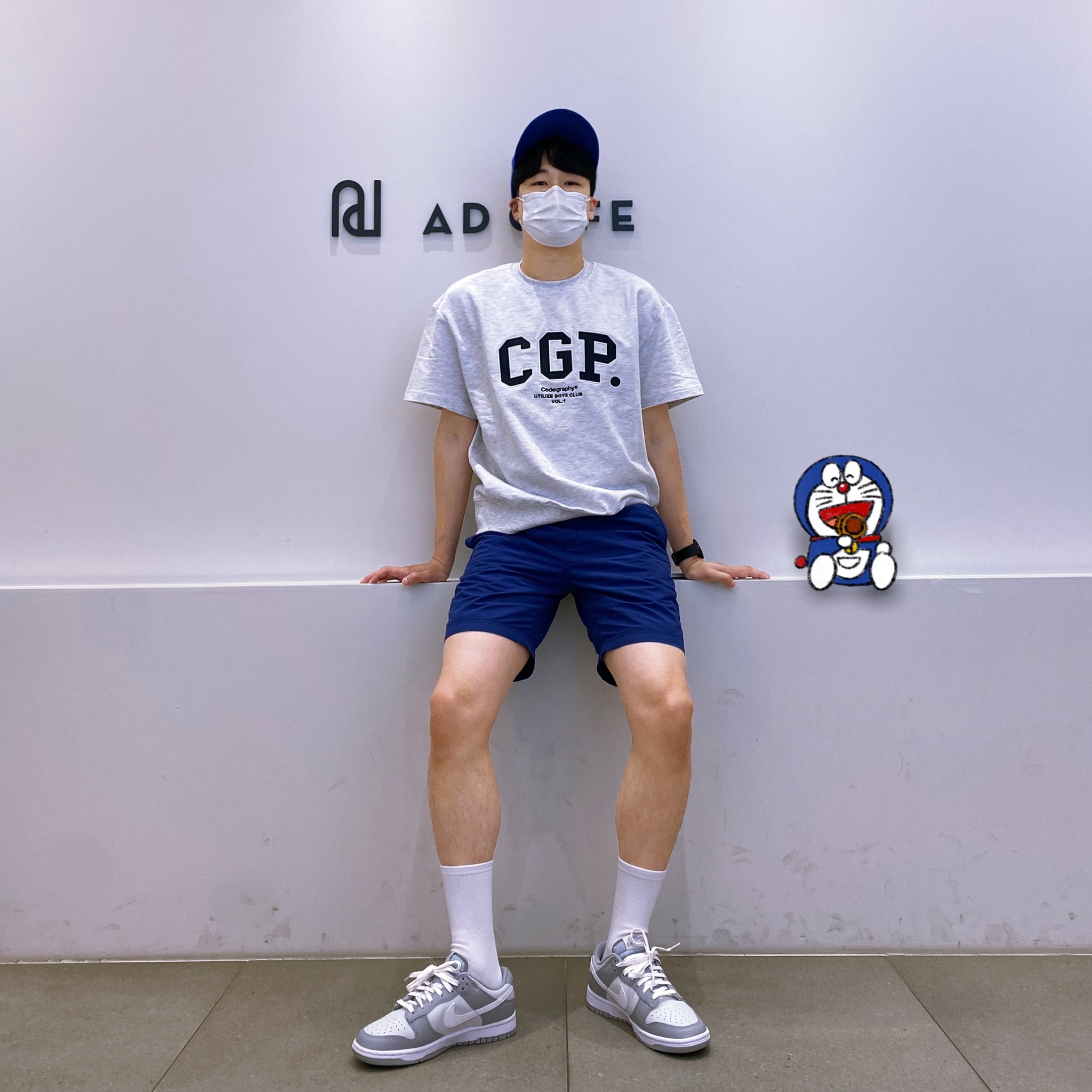 Nike Dunk Low Retro Wolf Grey 착용 스타일