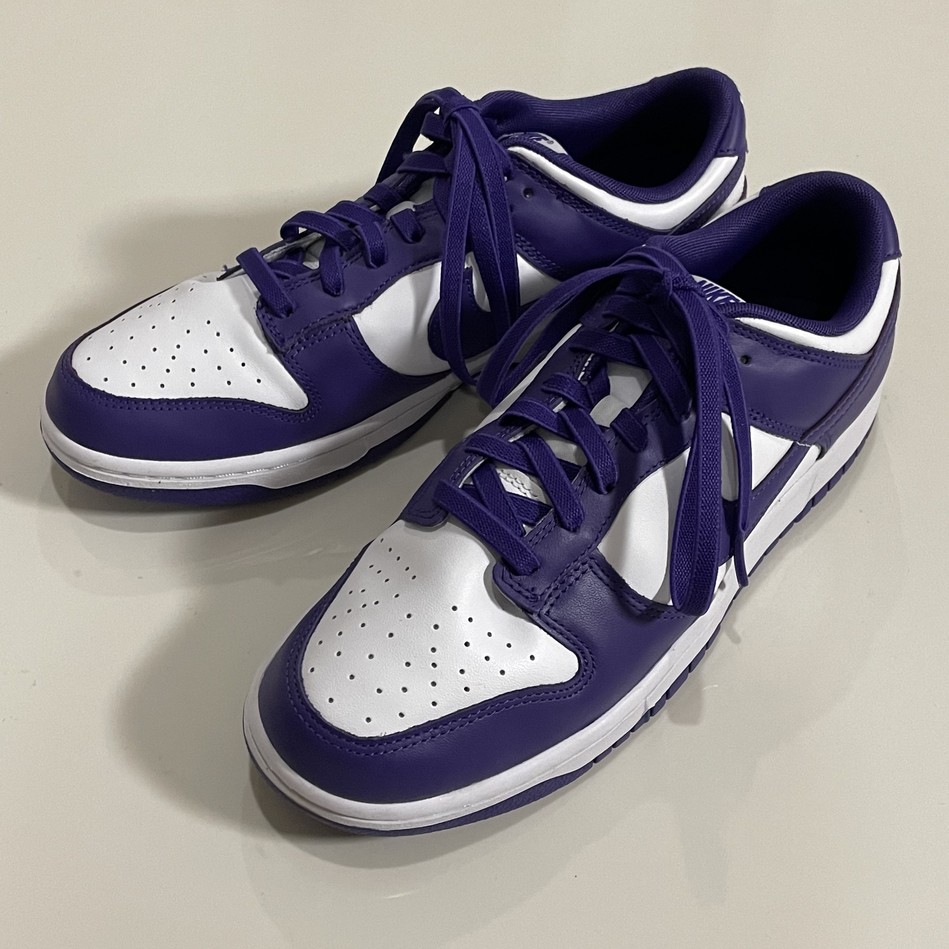 Nike Dunk Low Retro Championship Court Purple 착용 스타일