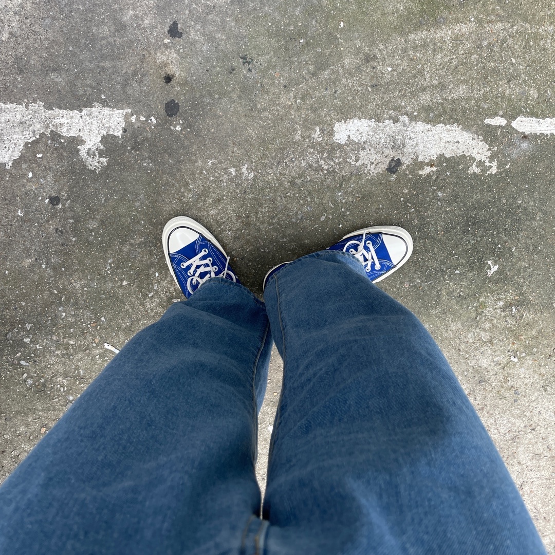 Converse Chuck 70 Ox Vintage Canvas Rush Blue 착용 스타일