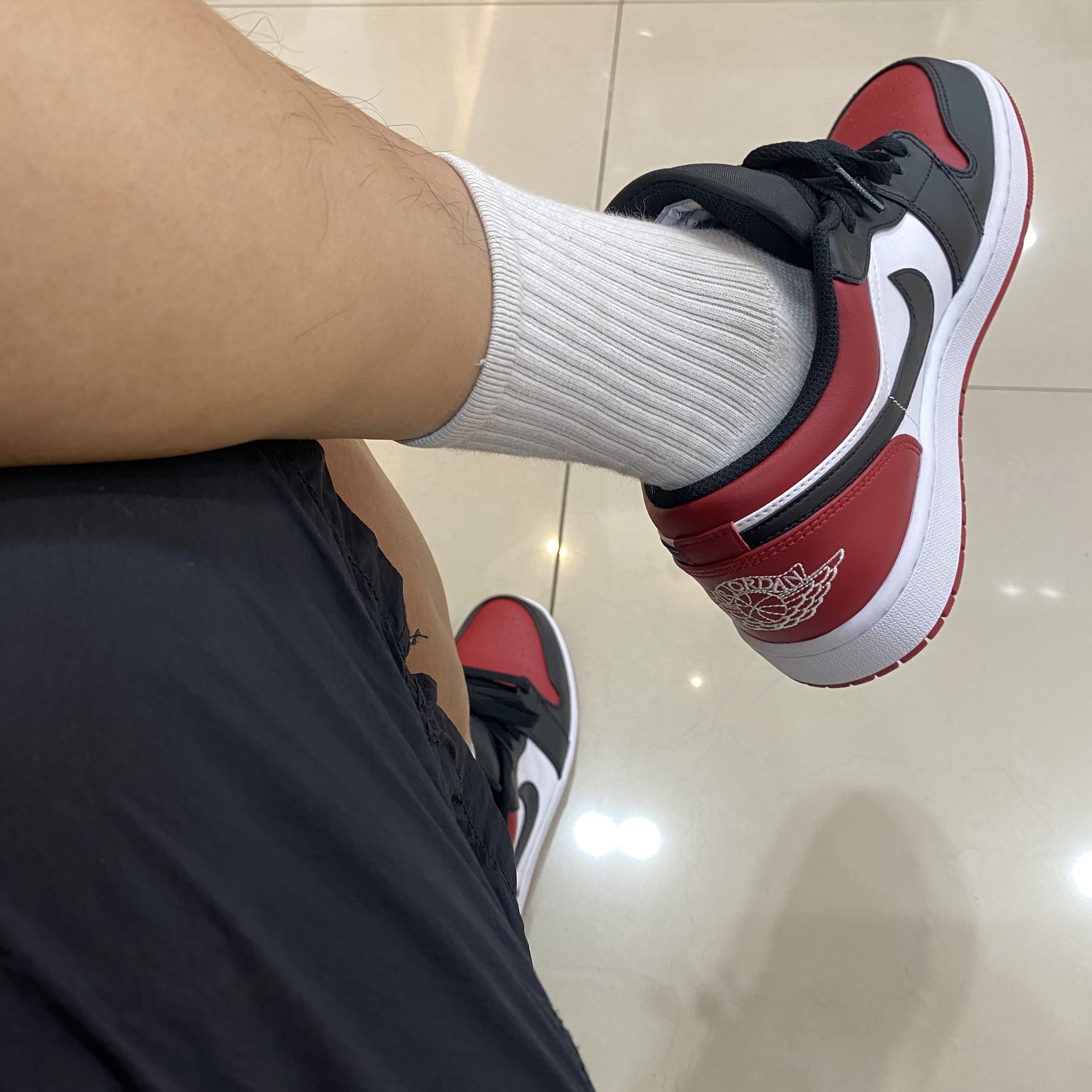 Jordan 1 Low Bred Toe 착용 스타일