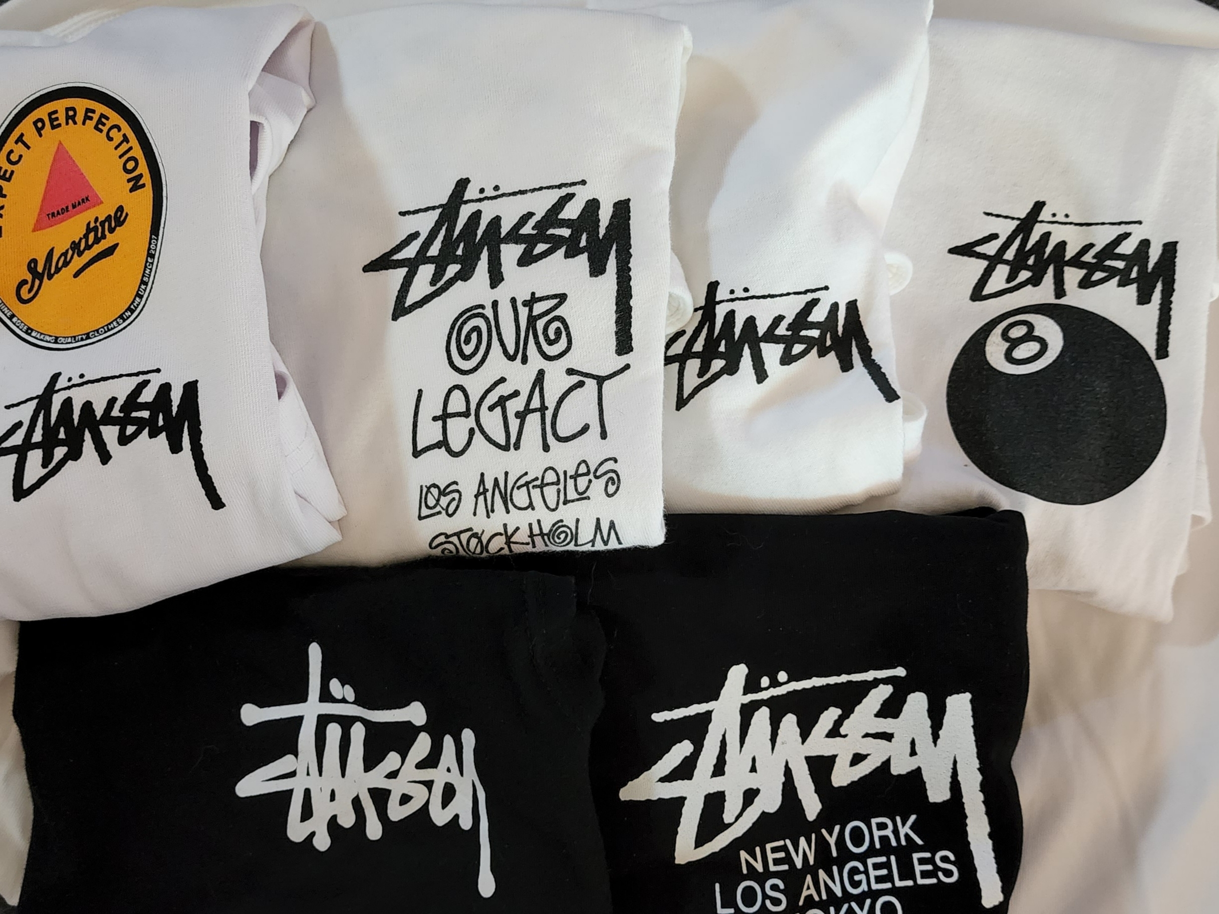 Stussy World Tour T-Shirt White 착용 스타일