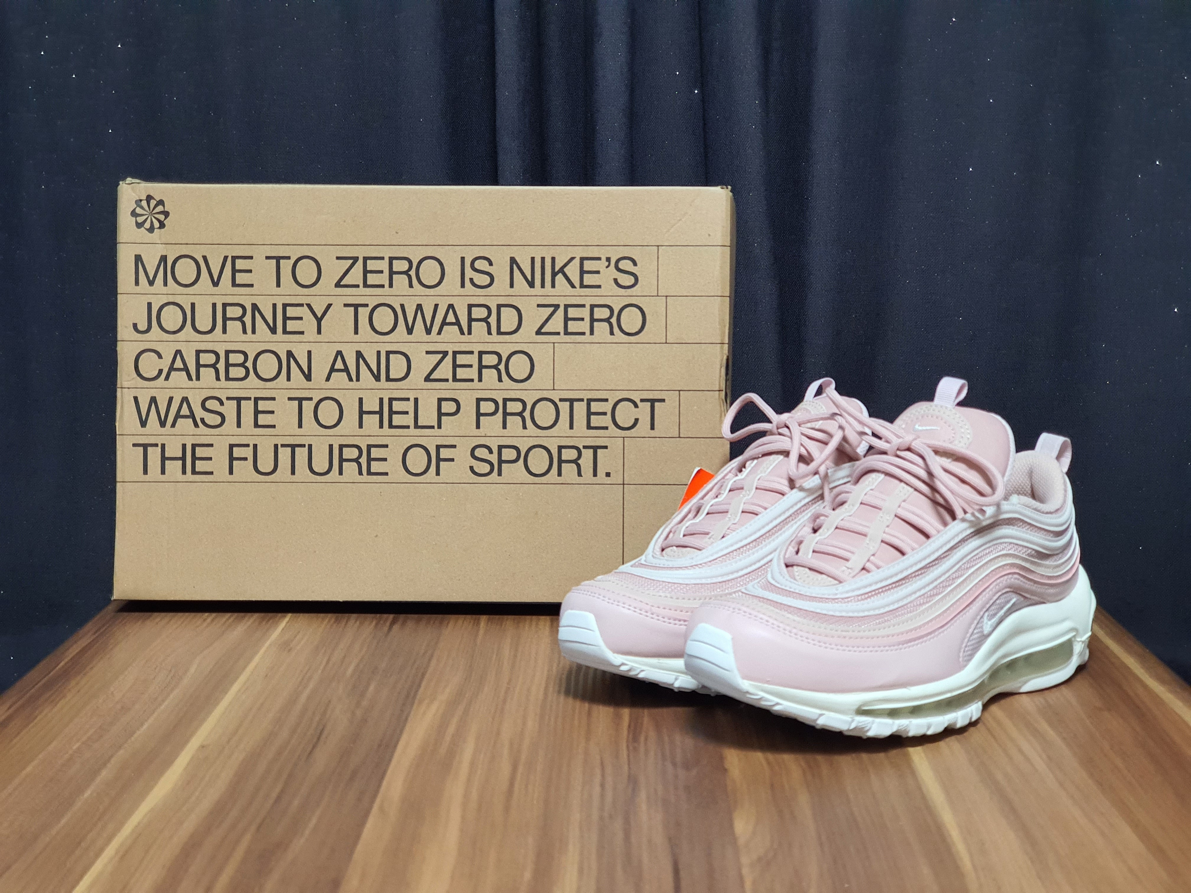 (W) Nike Air Max 97 Next Nature Pink Oxford 착용 스타일 - 1