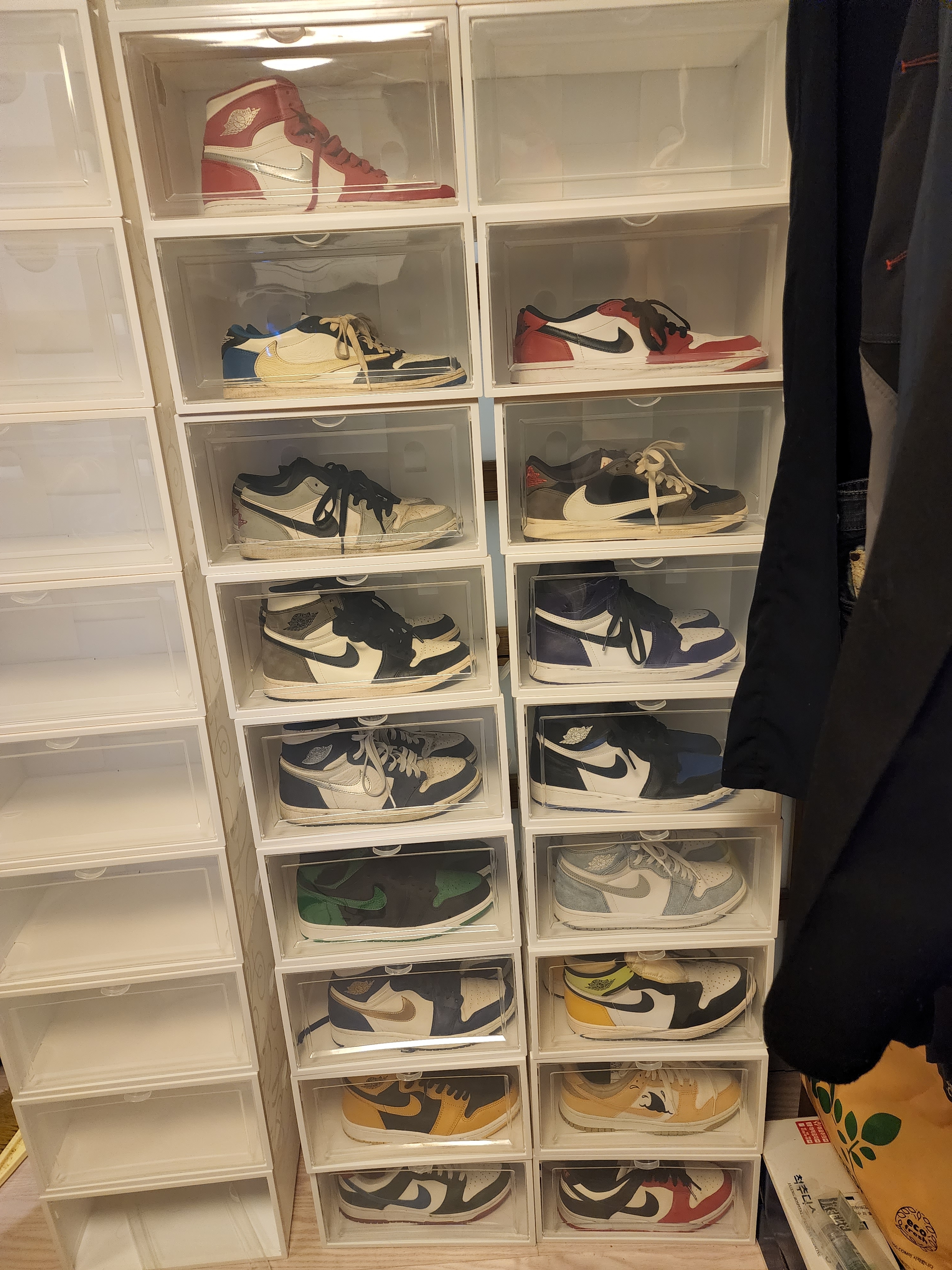 Jordan 1 x Travis Scott x Fragment Retro Low OG SP Military Blue 착용 스타일