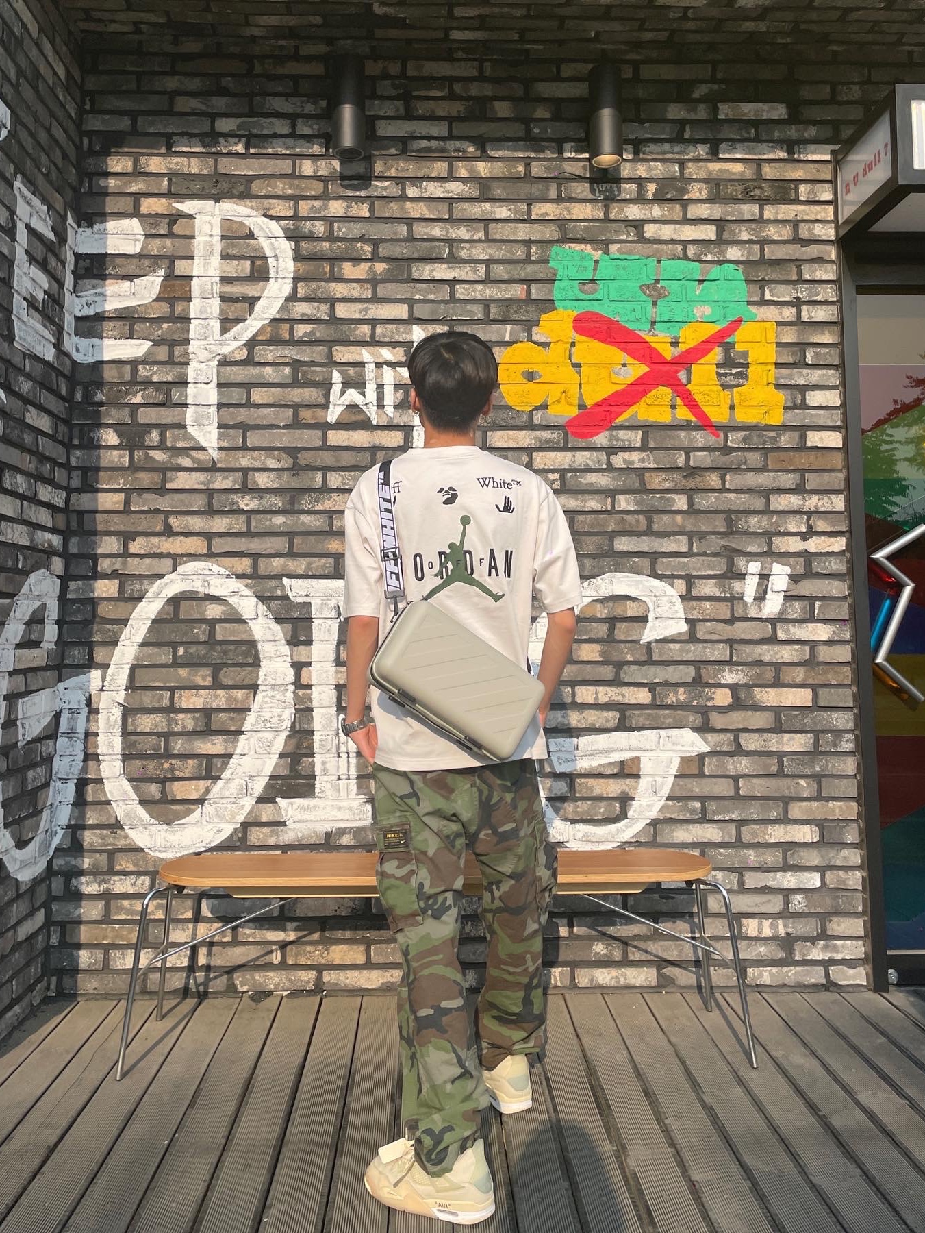 Off-White x Amore Pacific Protection Box (Without Cosmetics), Jordan x Off-White S/S T-Shirt Phantom - Asia 착용 스타일