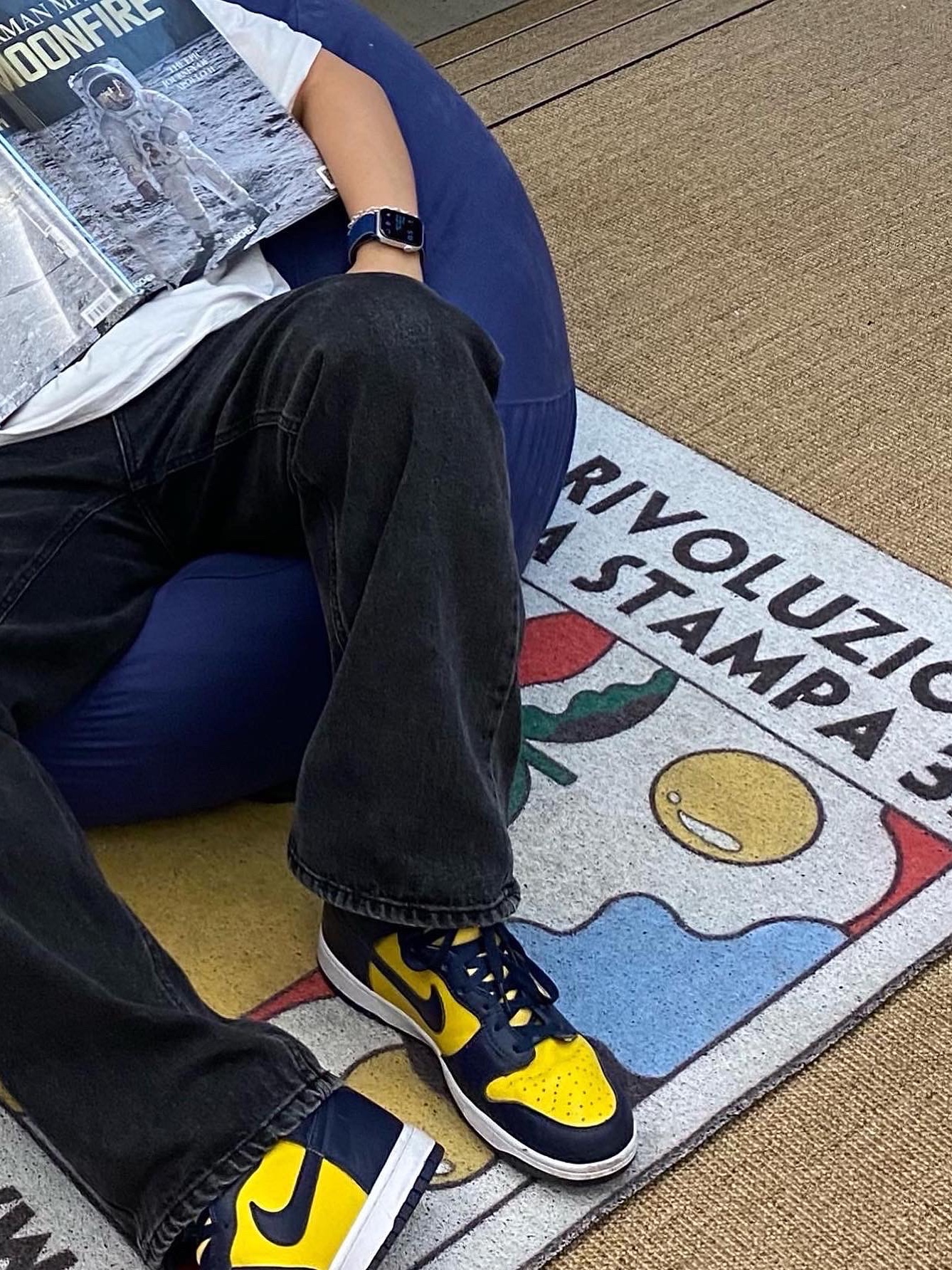 Nike Dunk High SP Maize & Blue 착용 스타일
