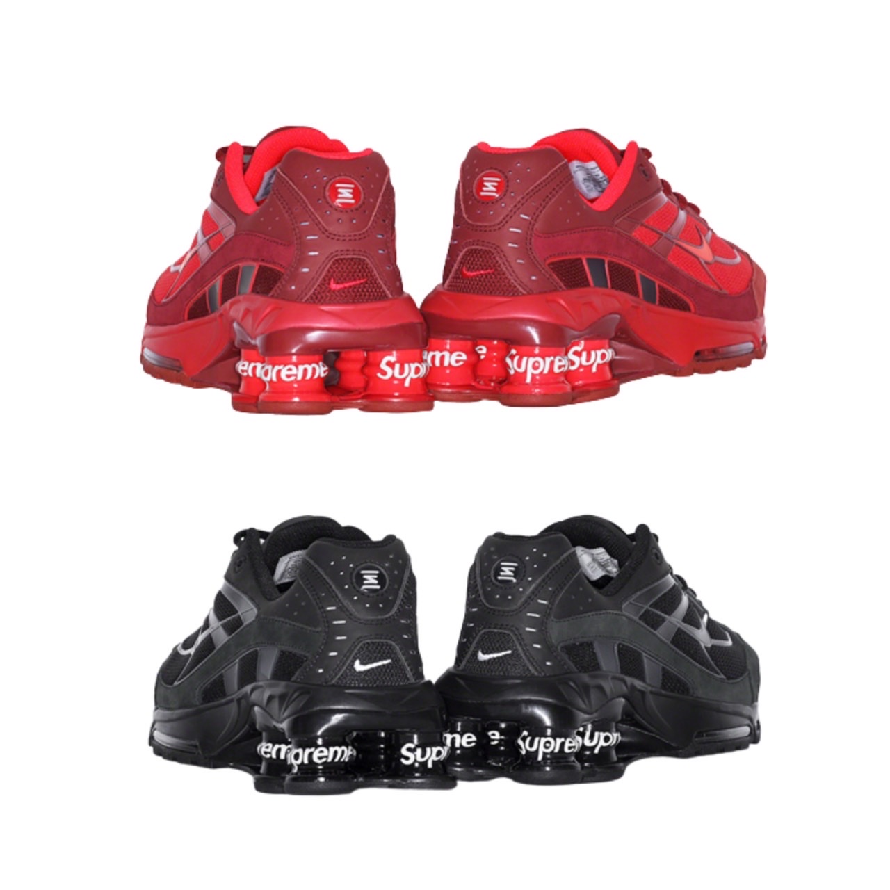 Nike x Supreme Shox Ride 2 SP White, Nike x Supreme Shox Ride 2 SP Black 착용 스타일 - 5